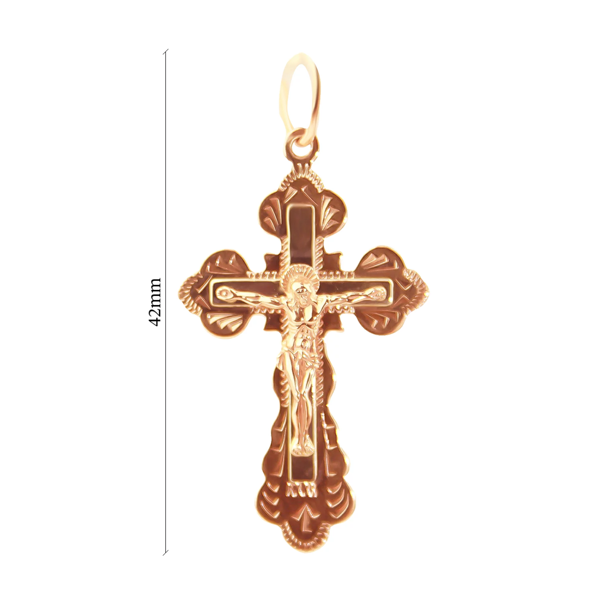 Крестик из красного золота - 367100 – изображение 2