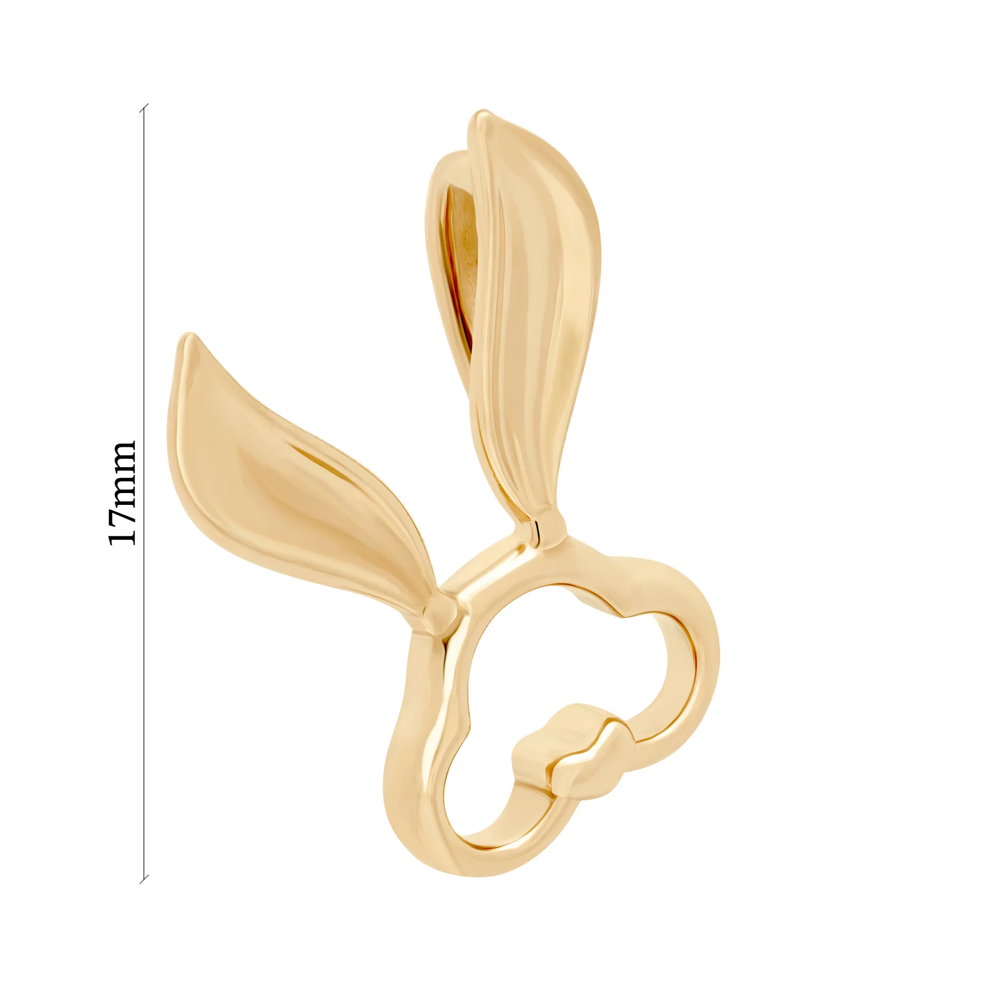 Золотой подвес в форме зайчика - 1636349 – изображение 2