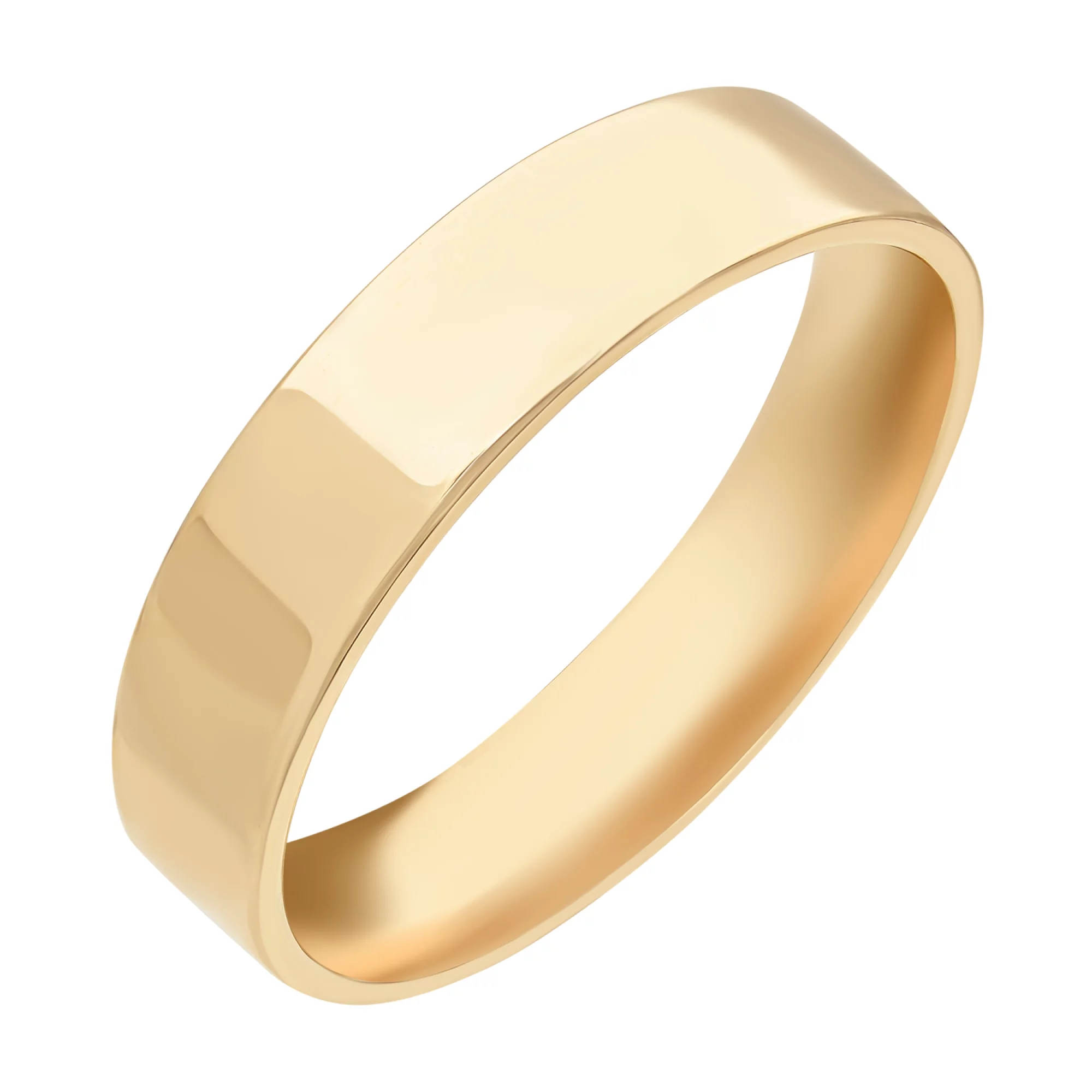 Обручальное кольцо комфорт из красного золота американка - 1278195 – изображение 1