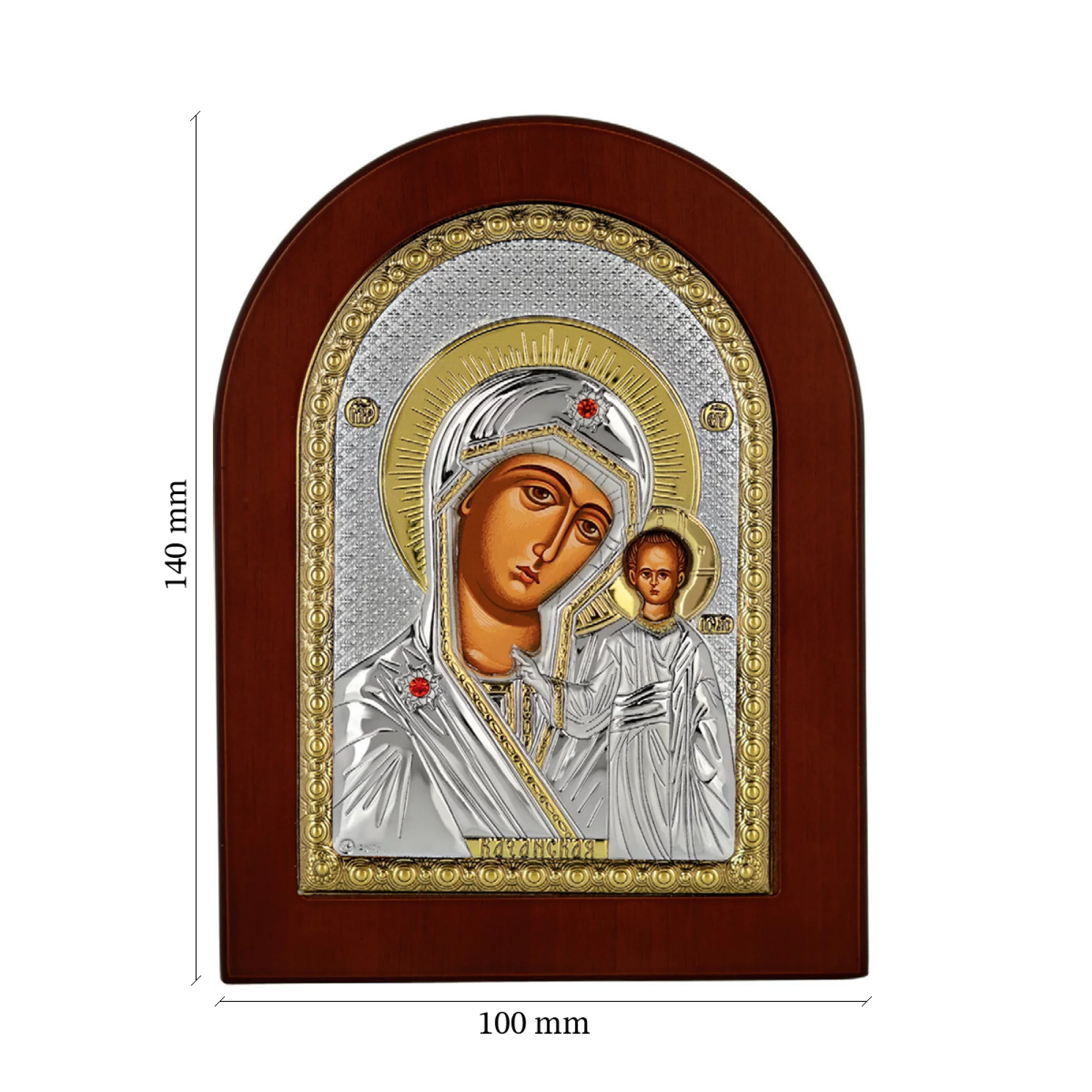 Ікона Пресвята Богородиця «Казанська». Розмір 10х14 см - 413341 – зображення 2