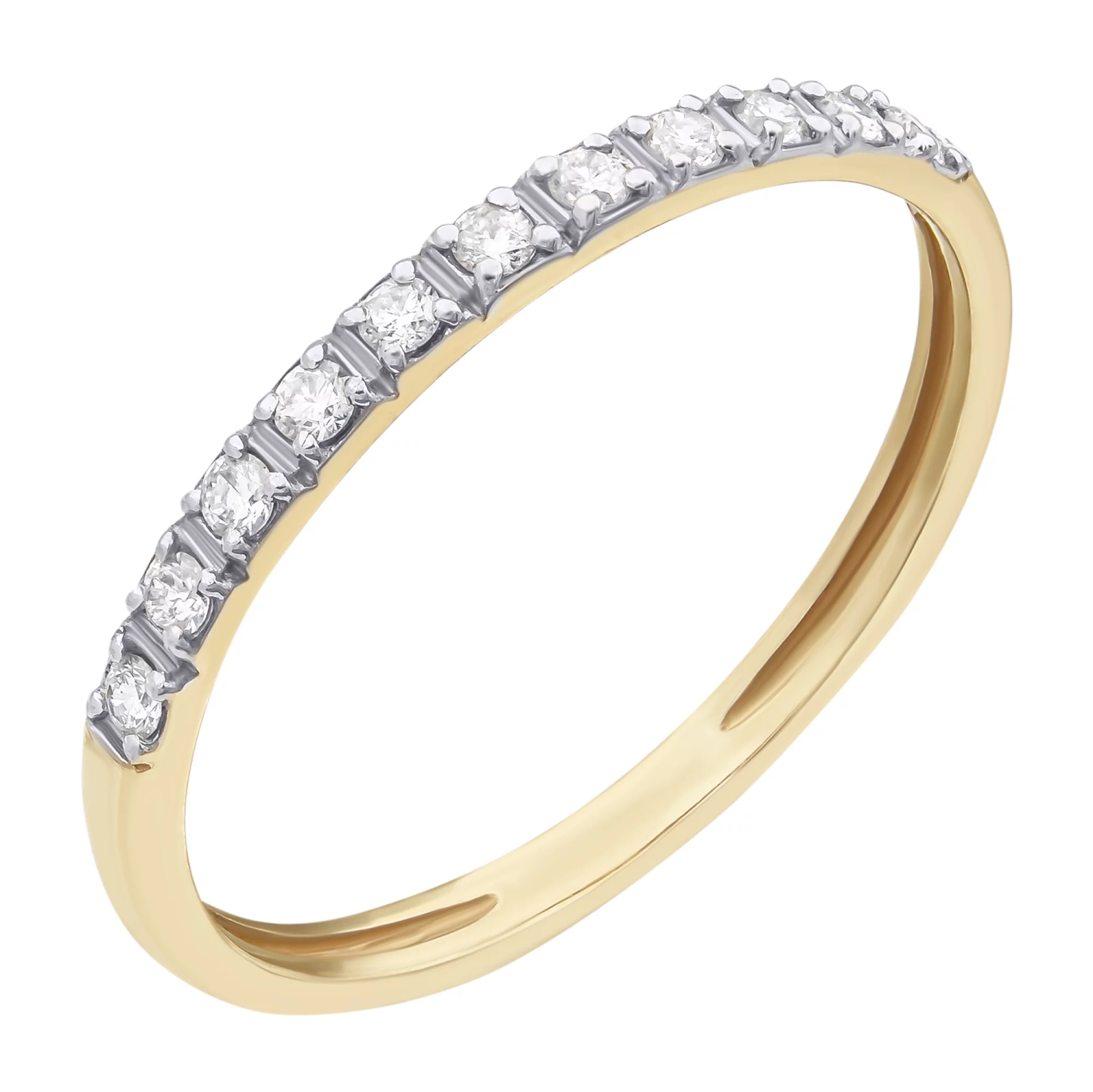 Кольцо золотое с бриллиантами - 776088 – изображение 1