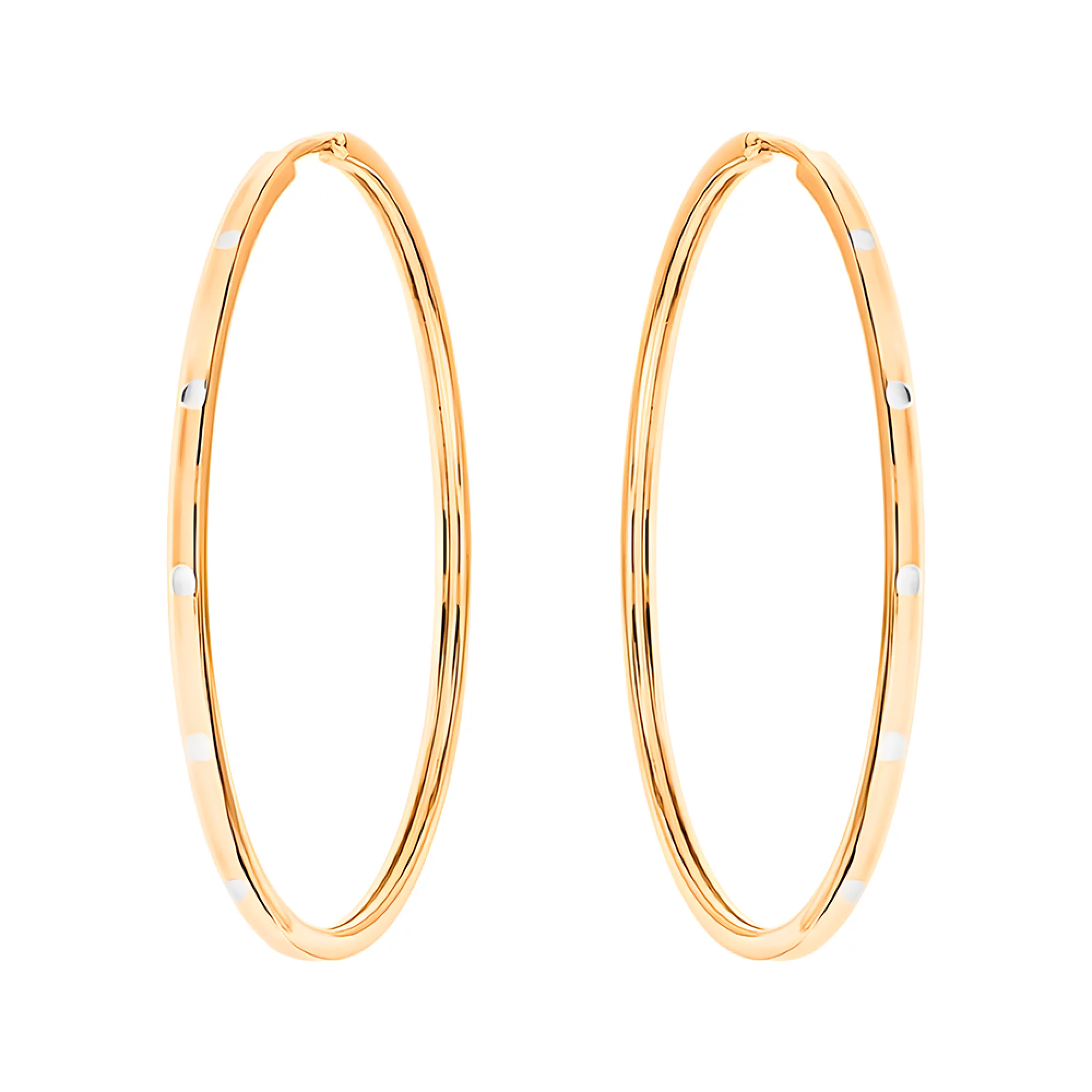 Золотые серьги-кольца - 1551502 – изображение 1