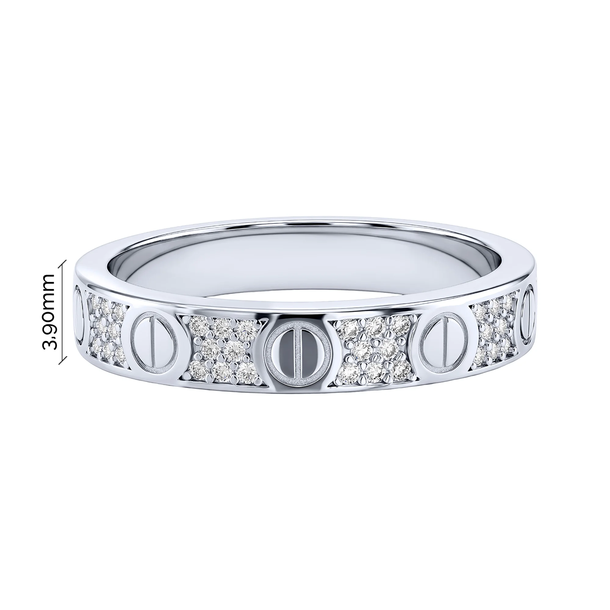 Кольцо из серебра с фианитами - 2289451 - 3