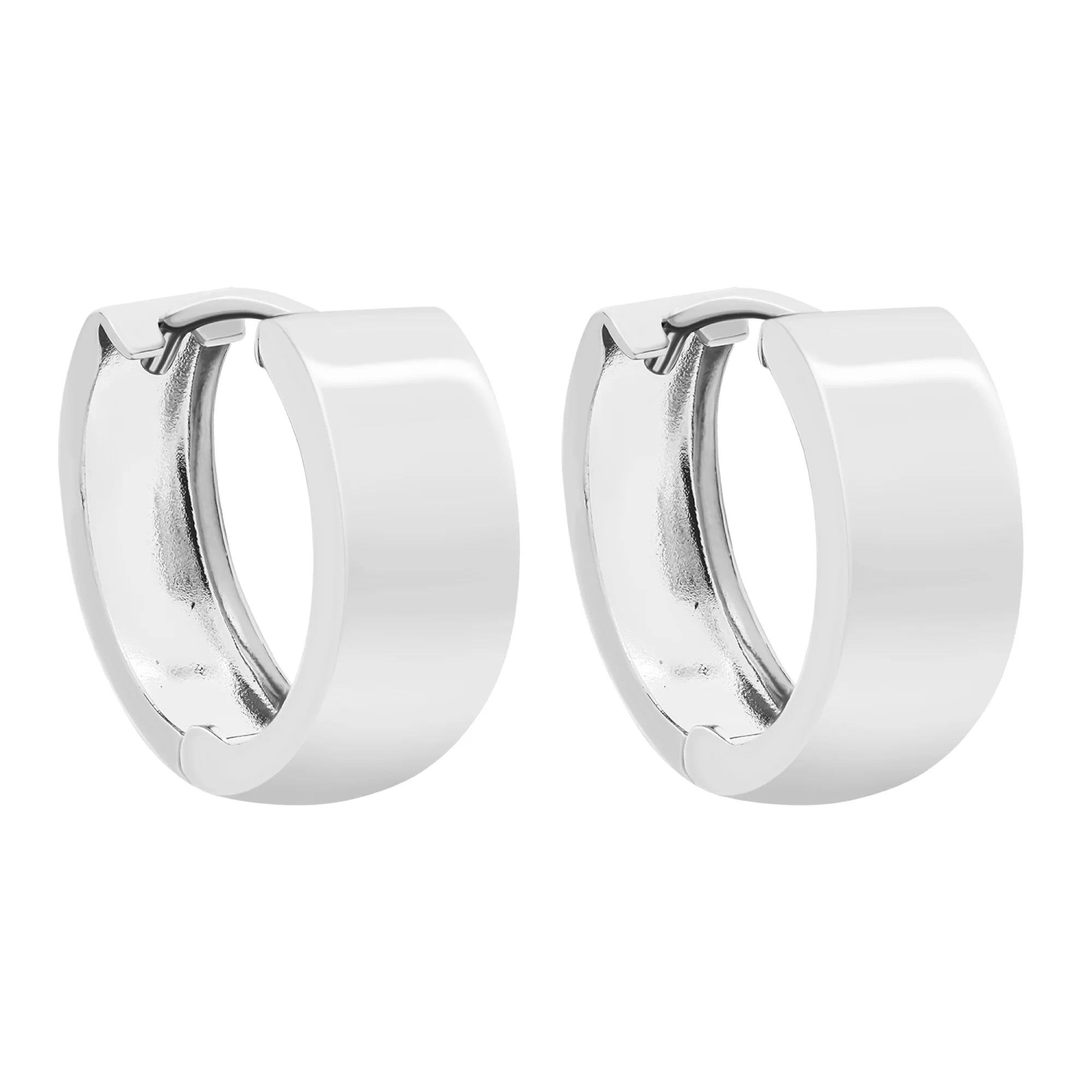 Сережки-кільця в білому золоті - 1542051 - 1
