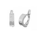 Серебряные серьги с фианитами - 374939