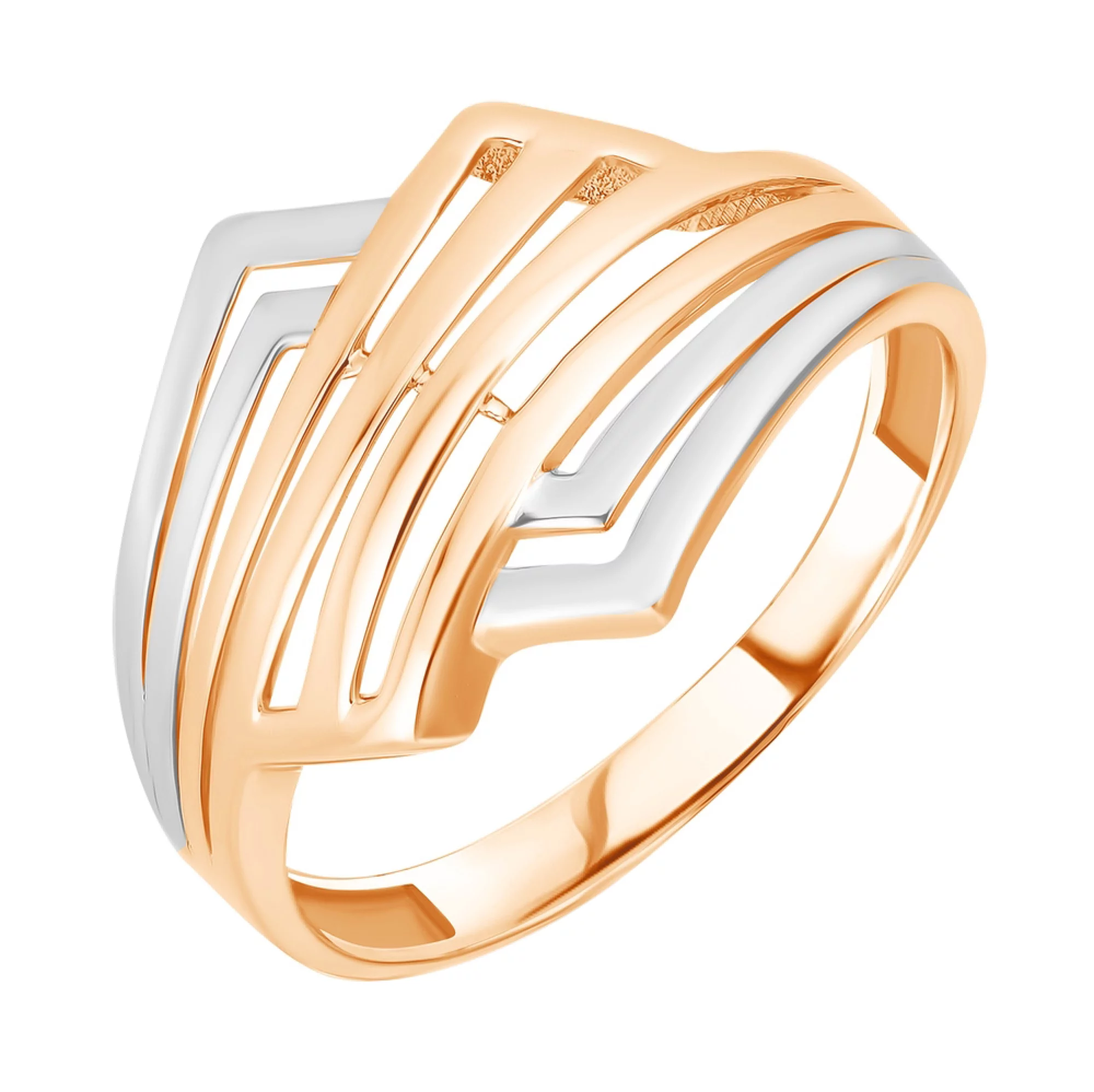 Кольцо из комбинированного золота - 960525 – изображение 1