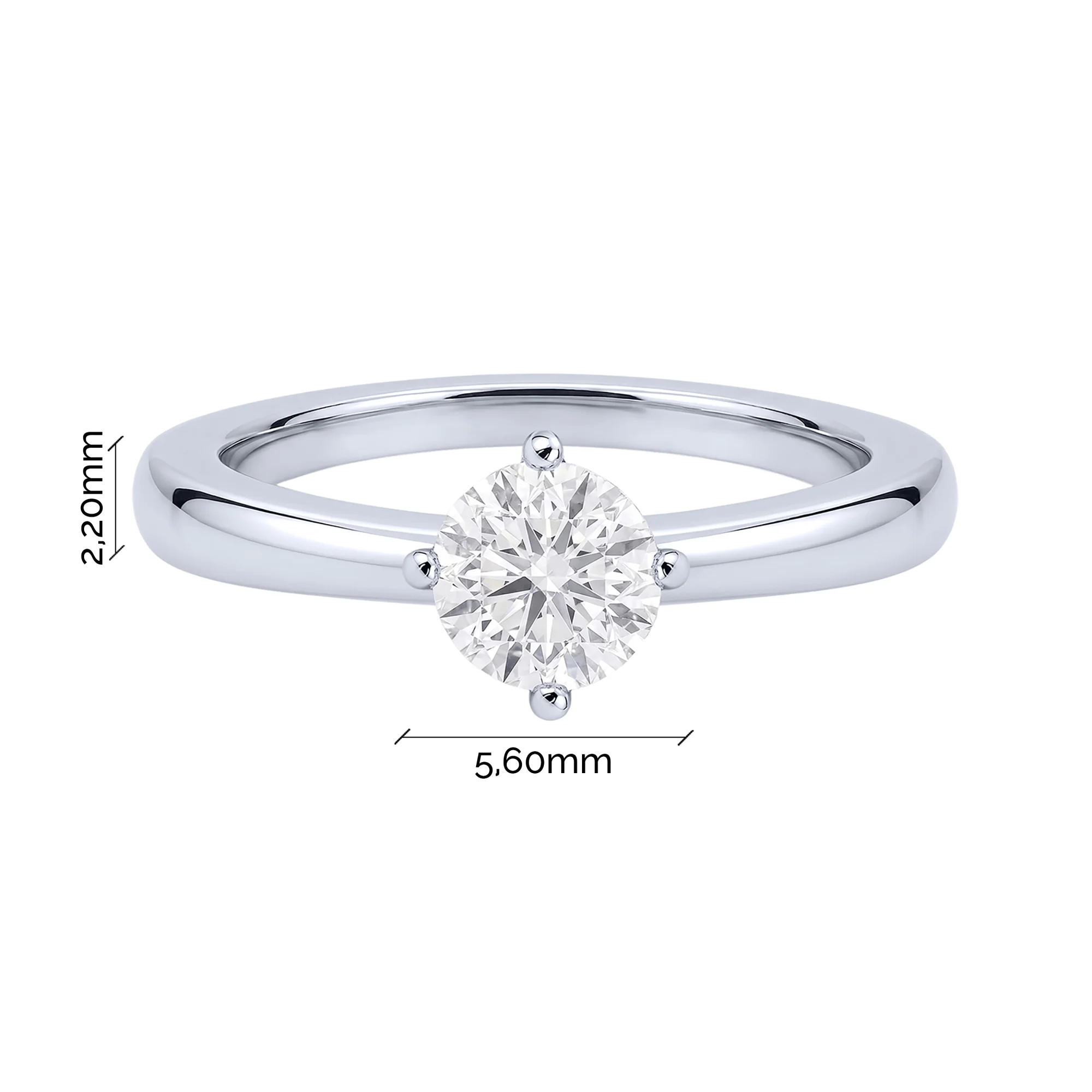 Кольцо серебряное с фианитом - 2291348 - 3