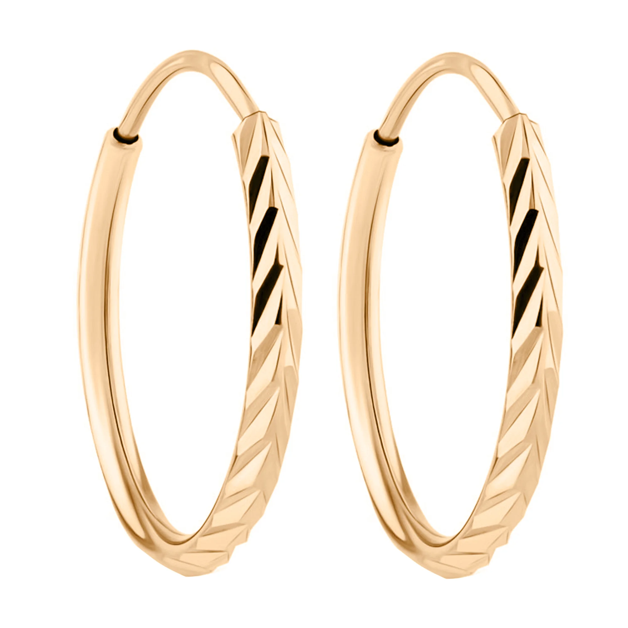 Серьги-кольца из красного золота - 1785856 - 2