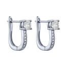 Серебряные серьги с фианитами - 2098632