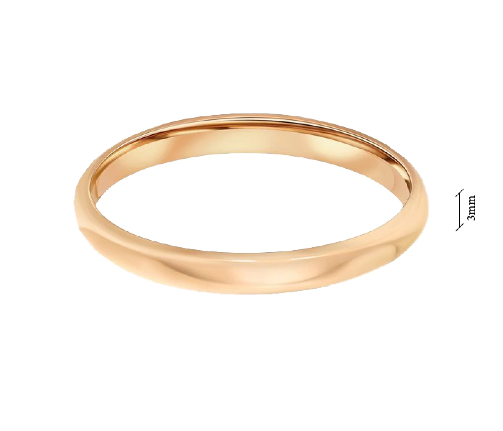 Обручальное кольцо из красного золота классическое - 559929 – изображение 4