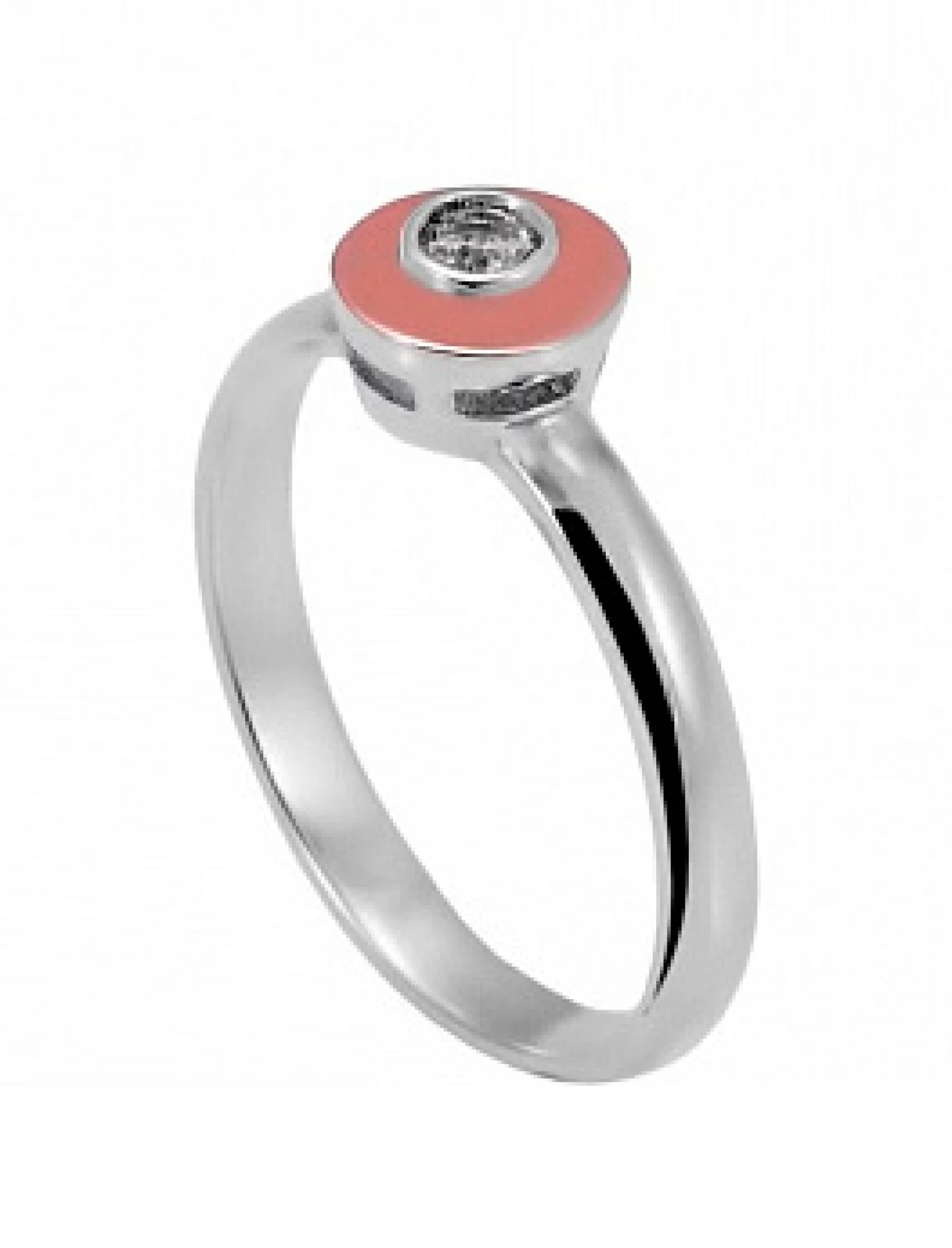 Серебряное кольцо с позолотой и фианитом - 962074 – изображение 1