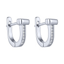 Серьги из серебра с фианитами  - 2205883