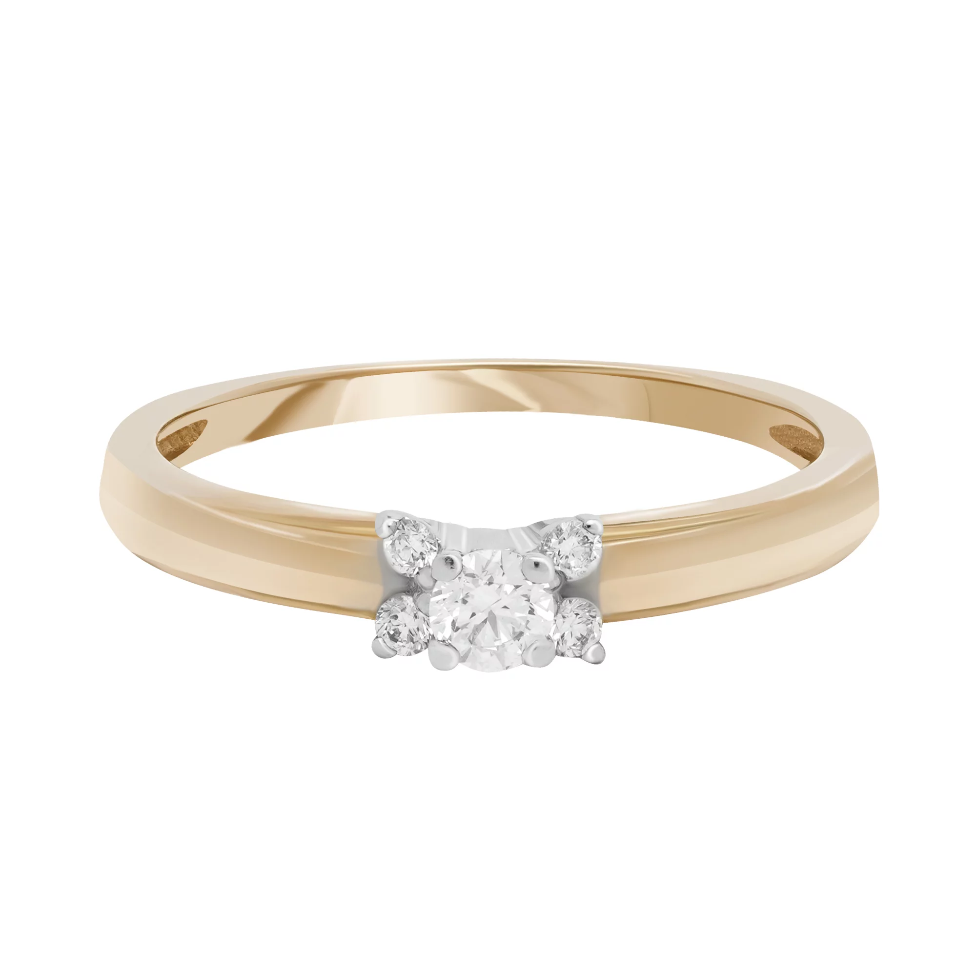 Золотое кольцо с бриллиантом - 474393 – изображение 2