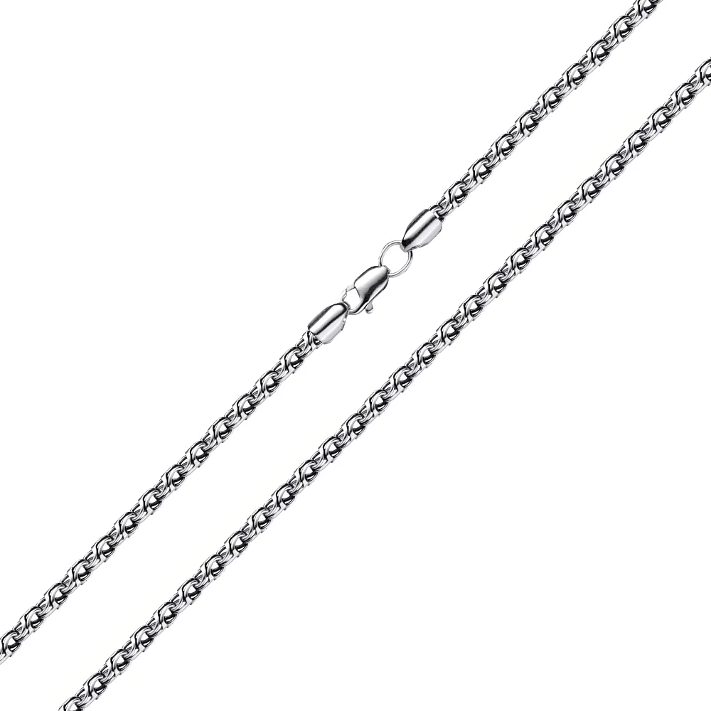 Серебряная цепочка круглый Бисмарк. Артикул 7908/1135-ч: цена, отзывы, фото – купить в интернет-магазине AURUM