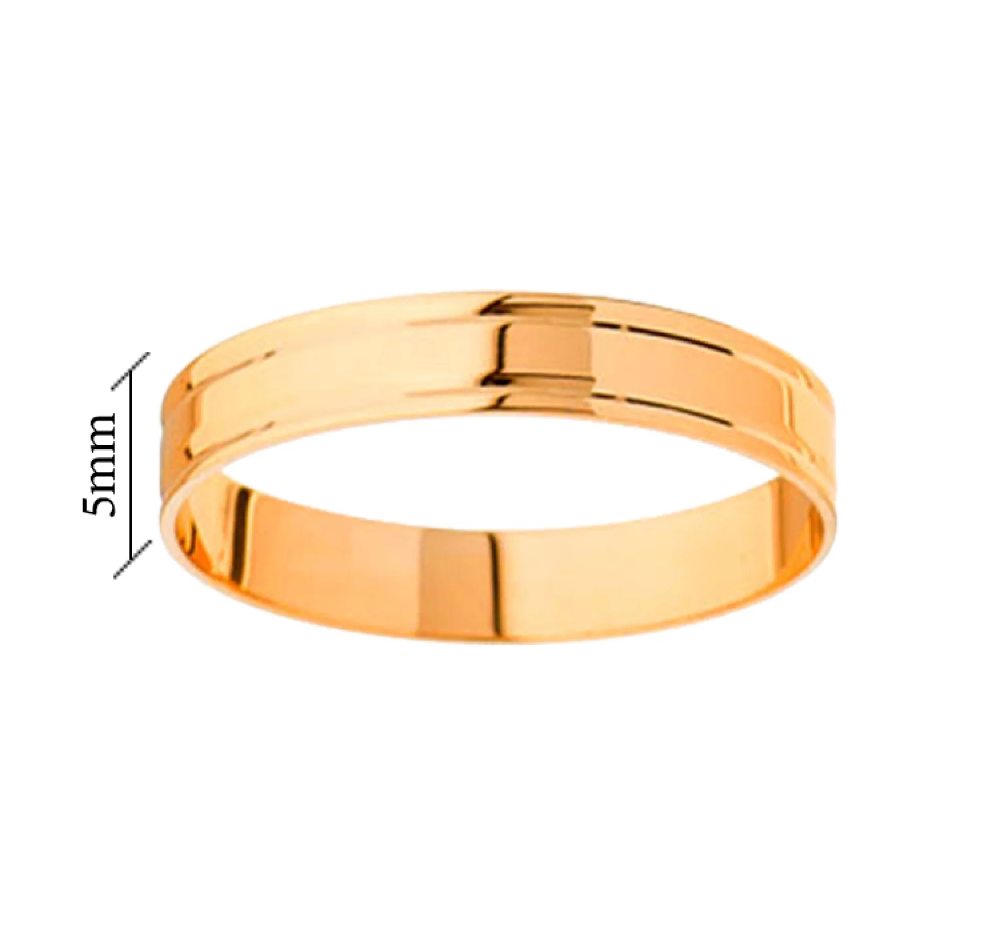 Обручальное кольцо из красного золота американка - 970427 – изображение 3