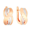 Сережки из комбинированного золота - 965618