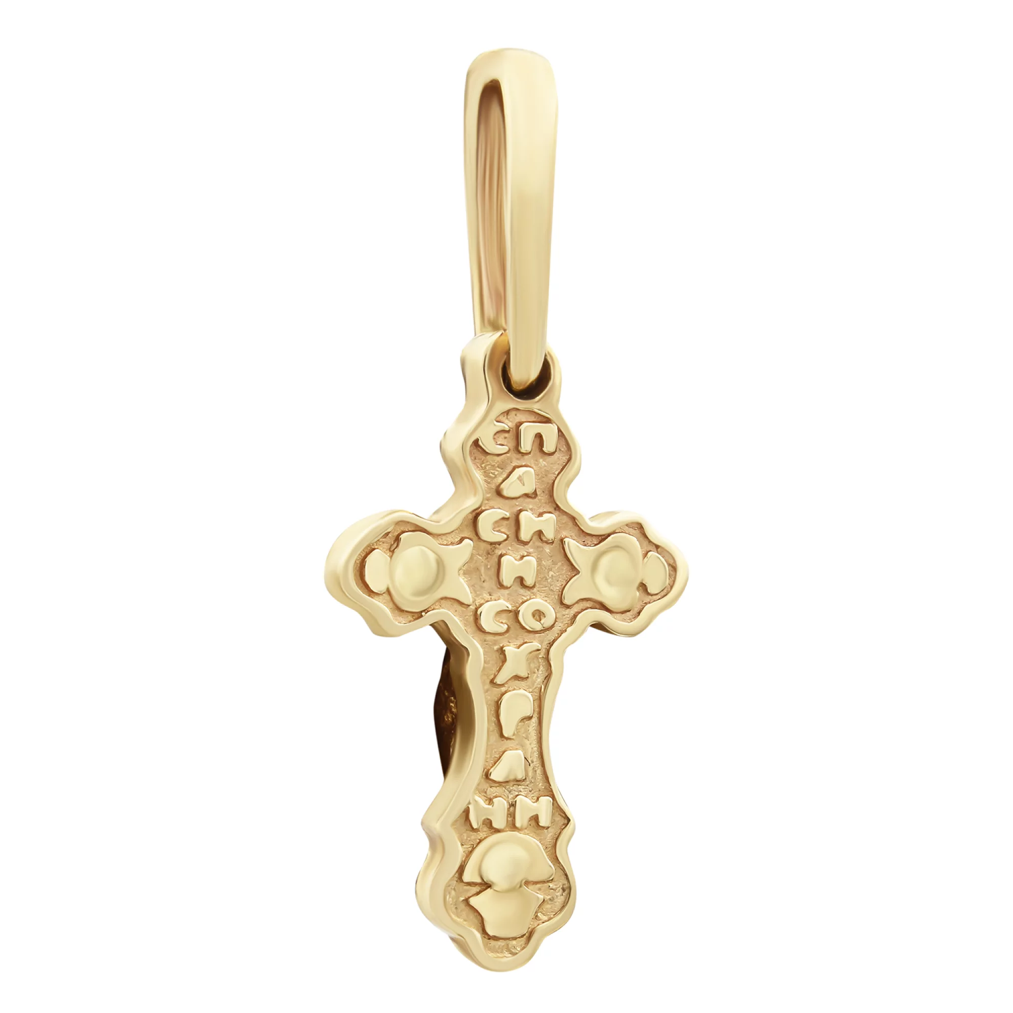 Крестик из красного золота с эмалью - 1491967 – изображение 2