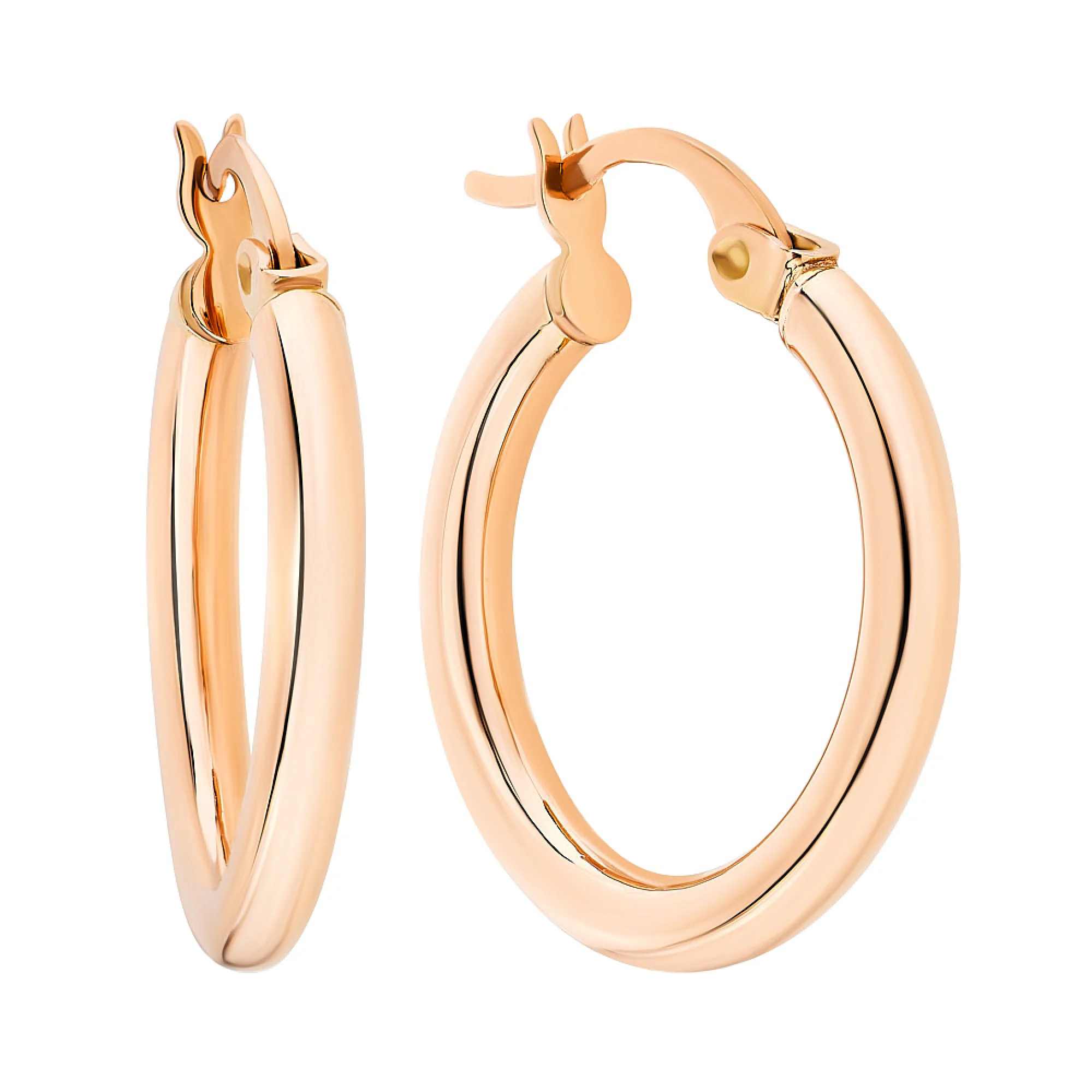 Сережки-кольца из красного золота - 963722 - 1