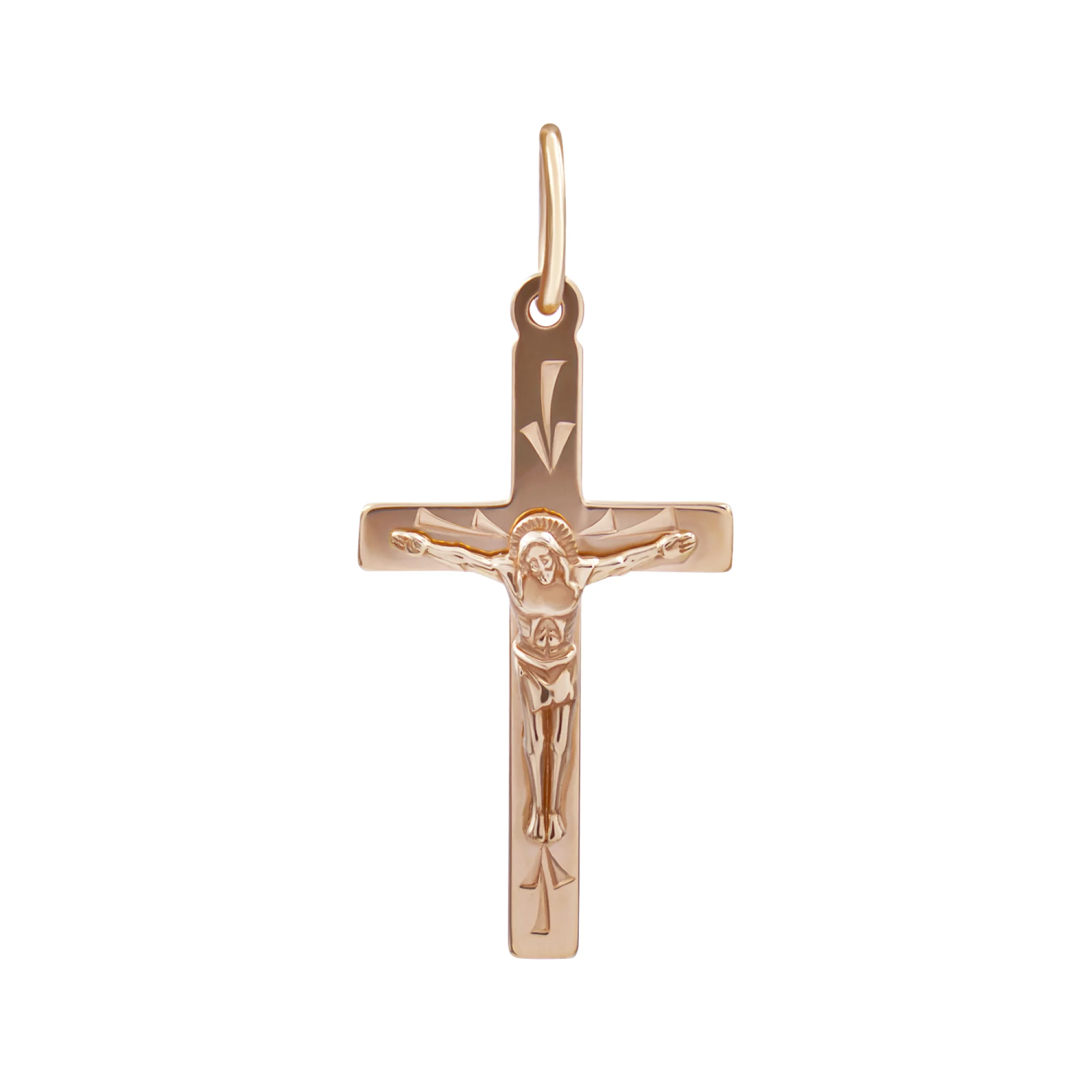 Крестик из красного золота - 375581 – изображение 1