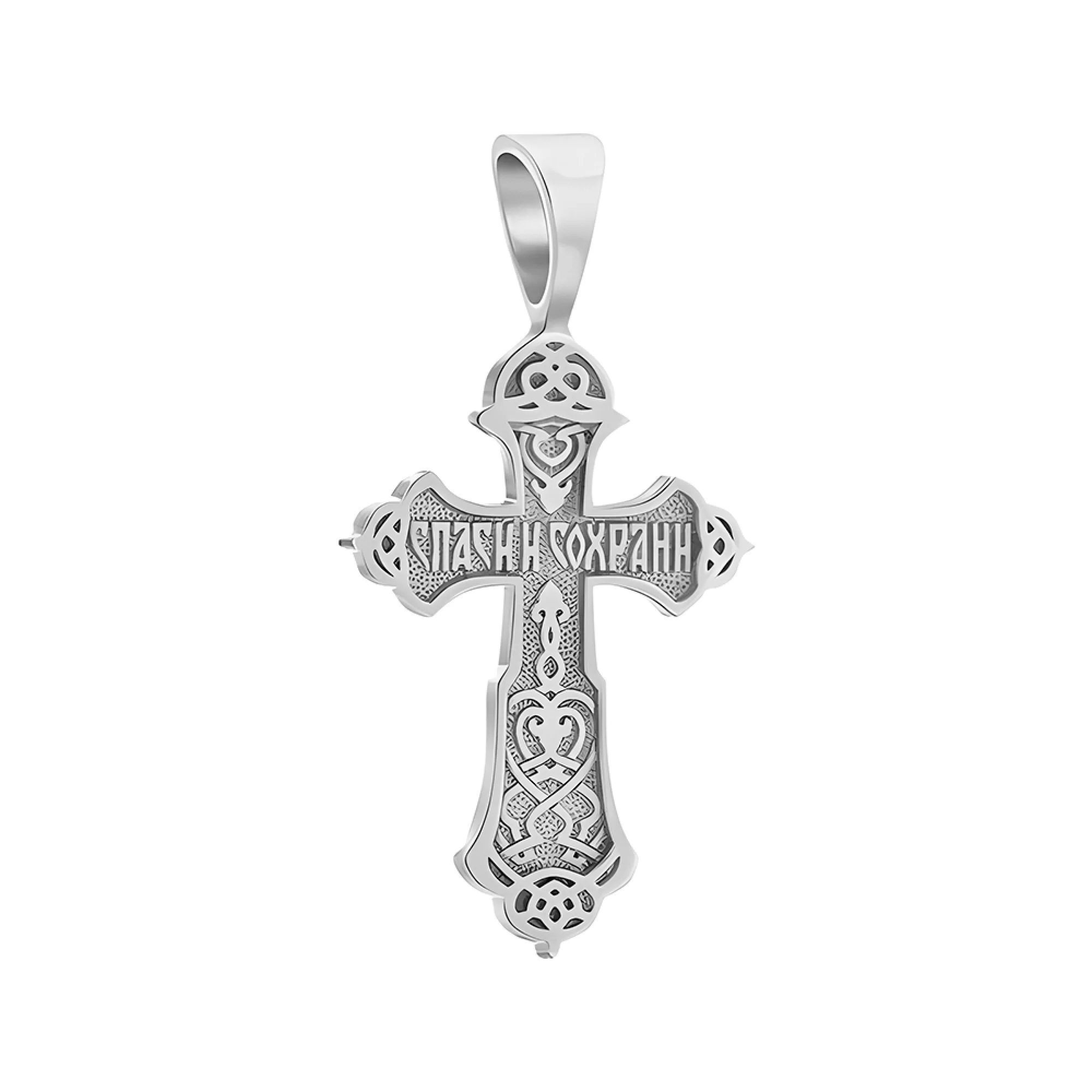 Крестик серебряный - 443524 – изображение 2