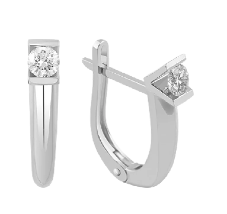Золоті сережки з діамантами. Артикул С2428б: ціна, відгуки, фото – купити в інтернет-магазині AURUM