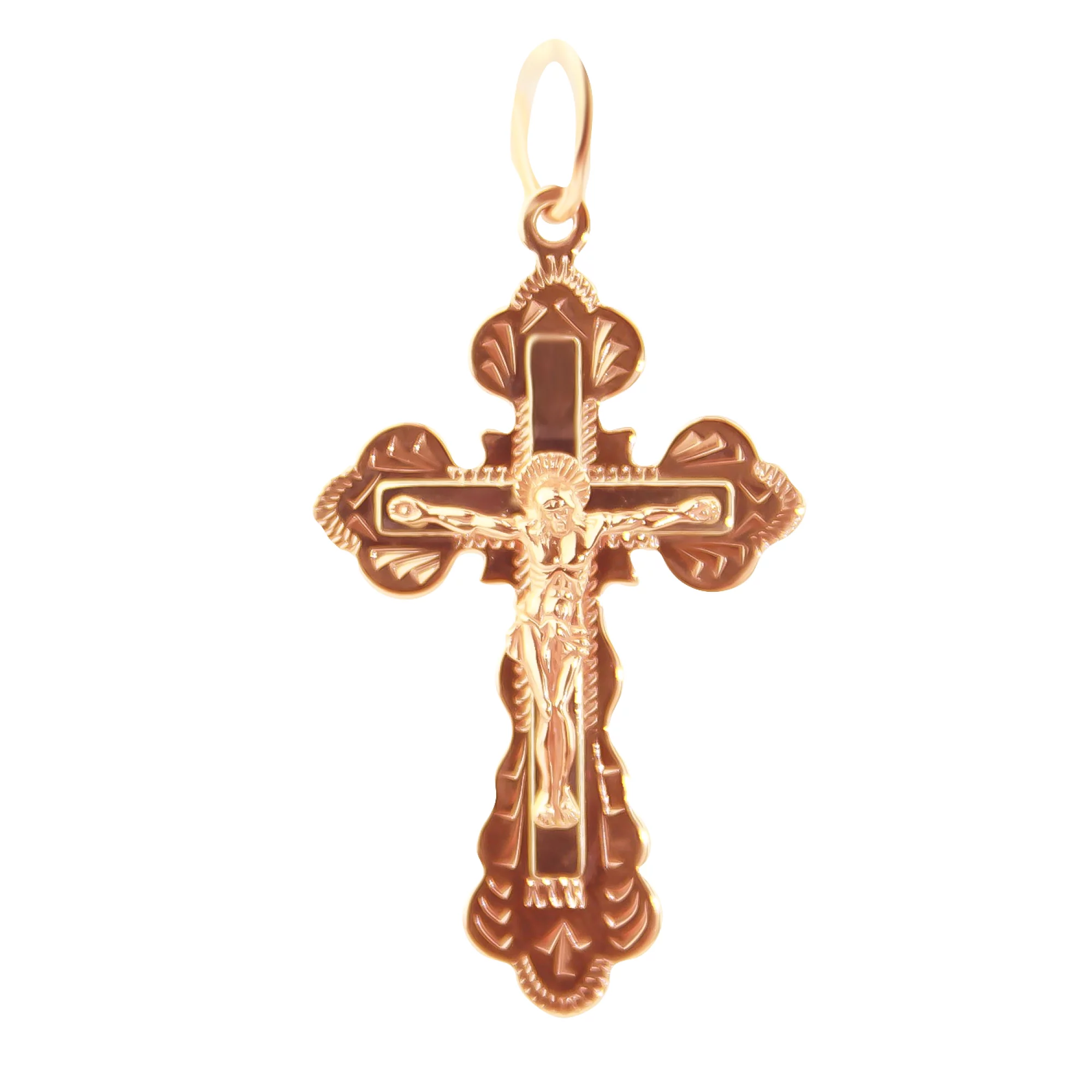 Крестик из красного золота - 367100 – изображение 1