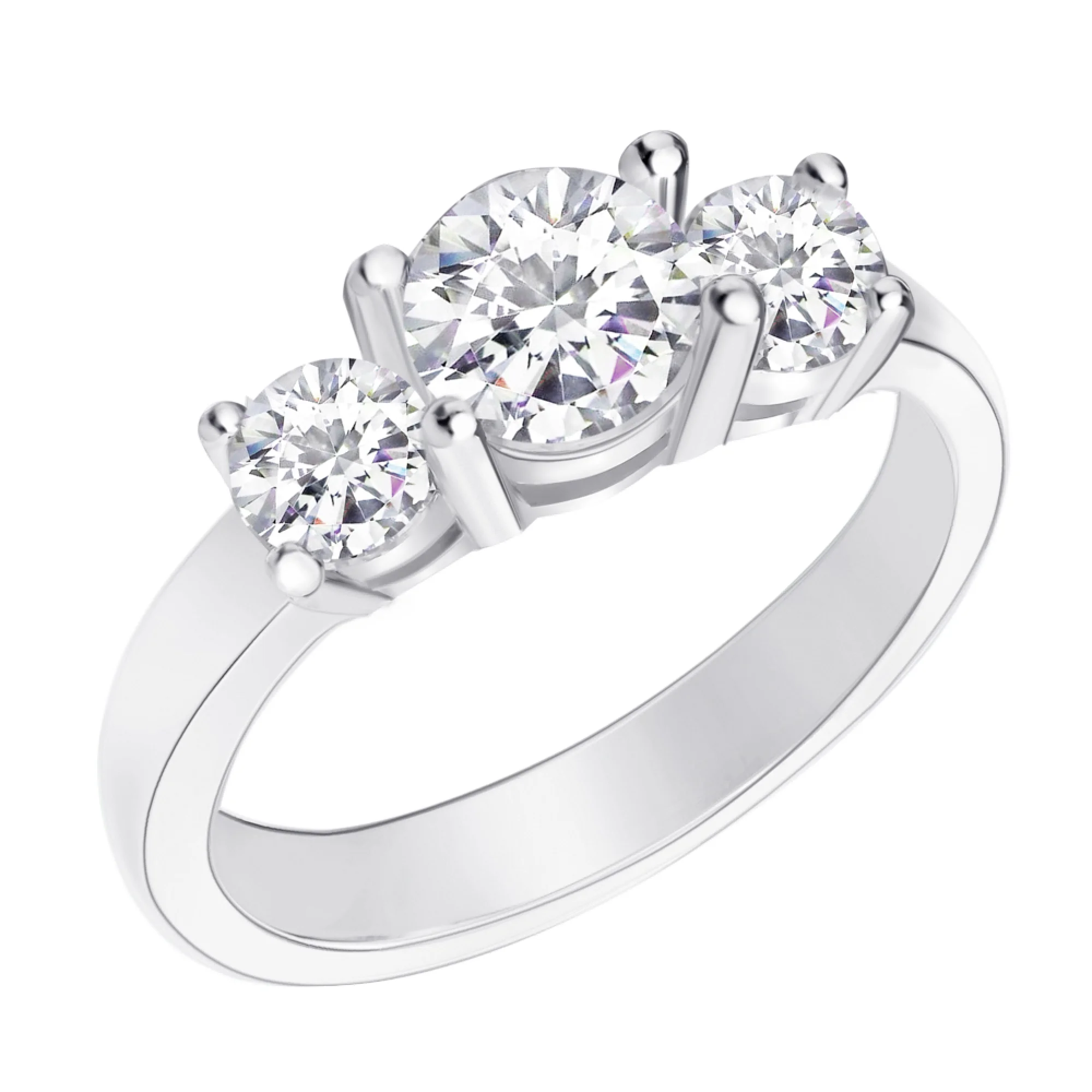 Кольцо из серебра с фианитами - 1297344 - 1