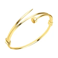 Браслет "Цвях" жорсткий з лимонного золота - 966863