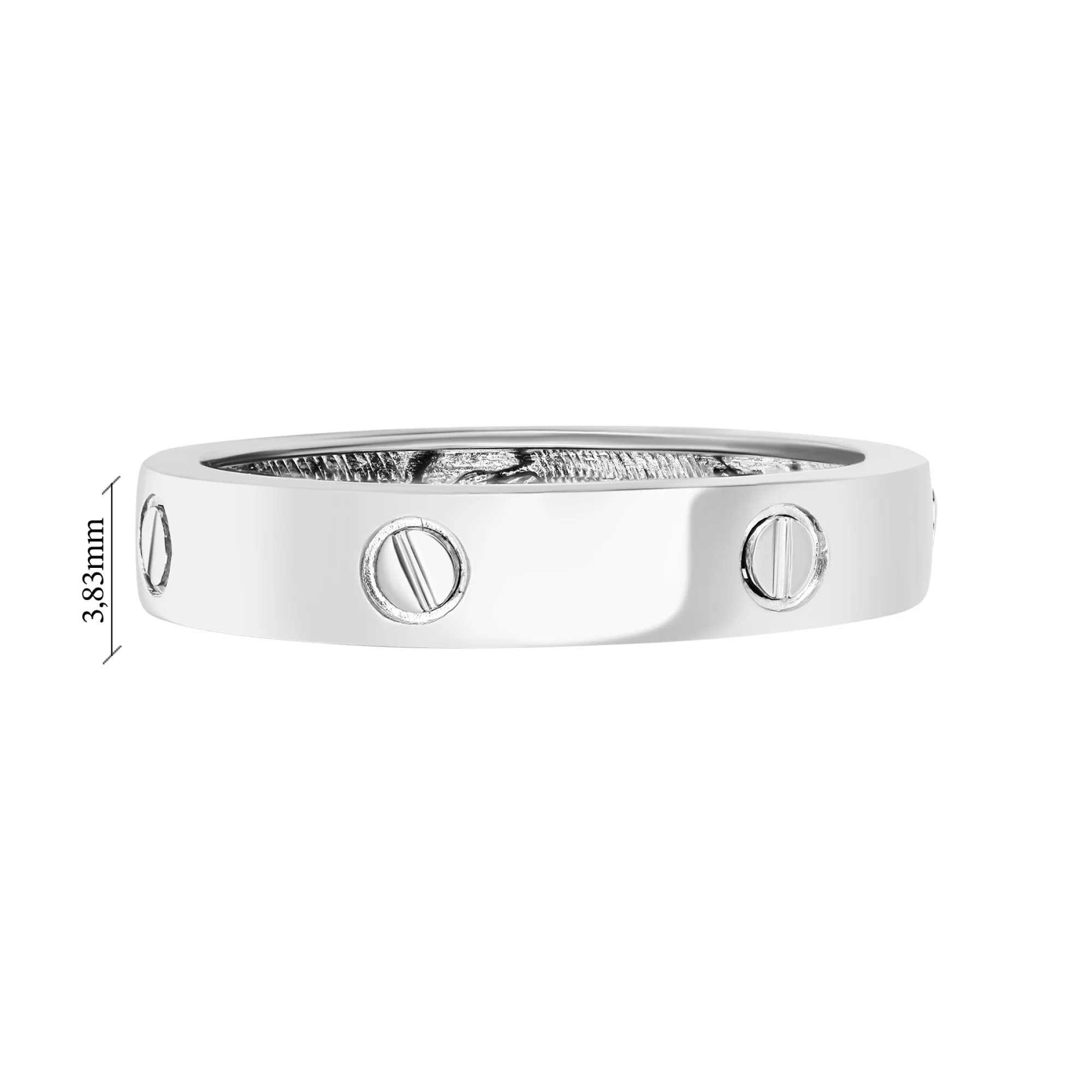Серебряное кольцо "Love" - 1593739 – изображение 3