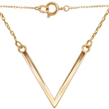 Кольє з червоного золота з підвісом у якірному плетінні - 902087