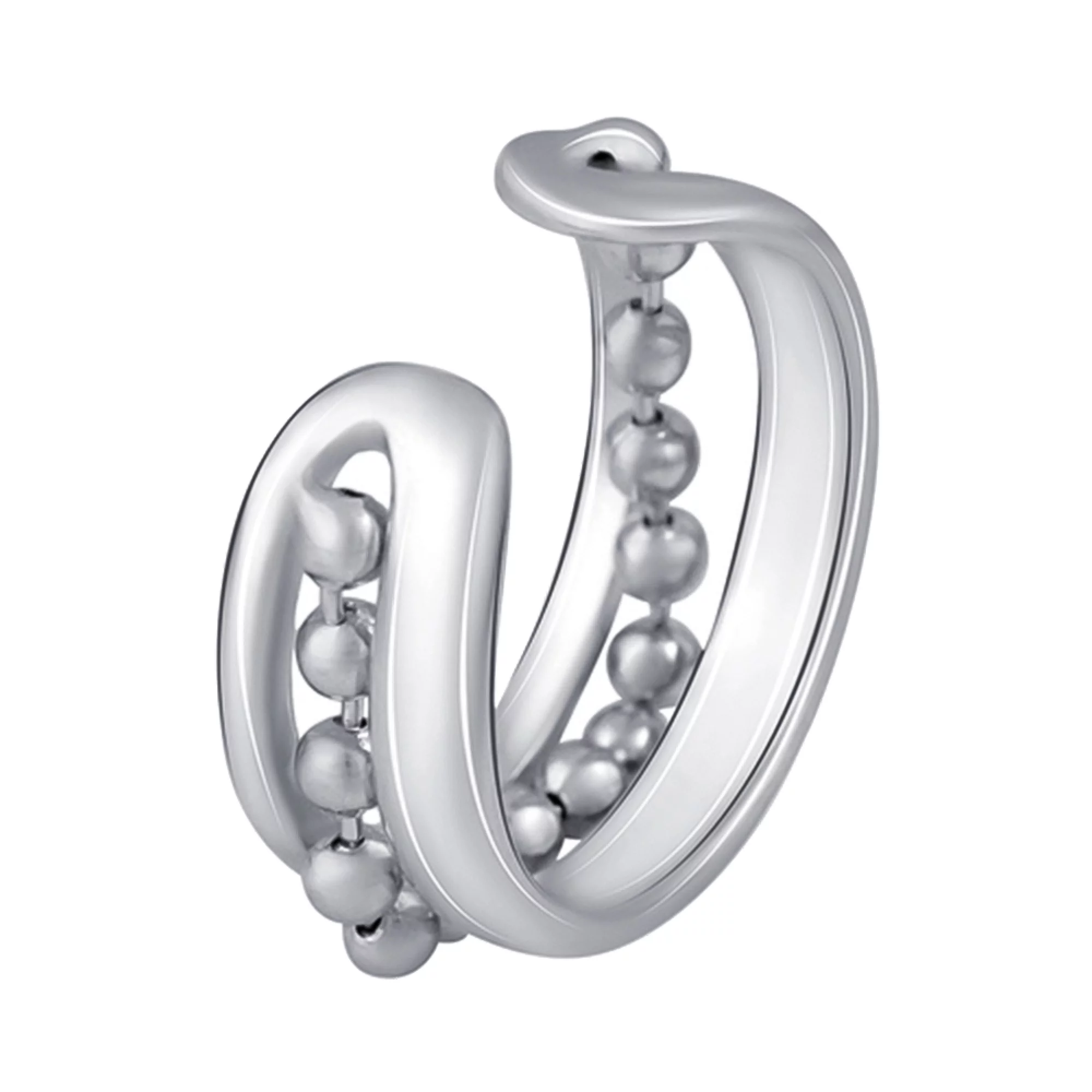 Кольцо из серебра с шариками - 1483861 – изображение 1