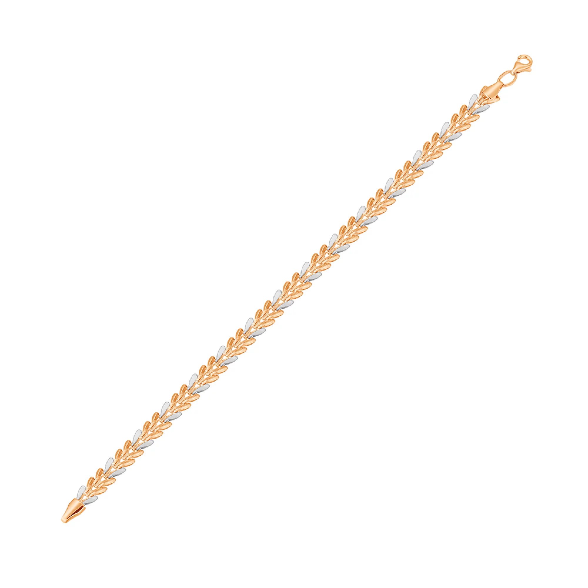 Браслет з комбінованого золота фантазійне плетіння - 971431 – зображення 1
