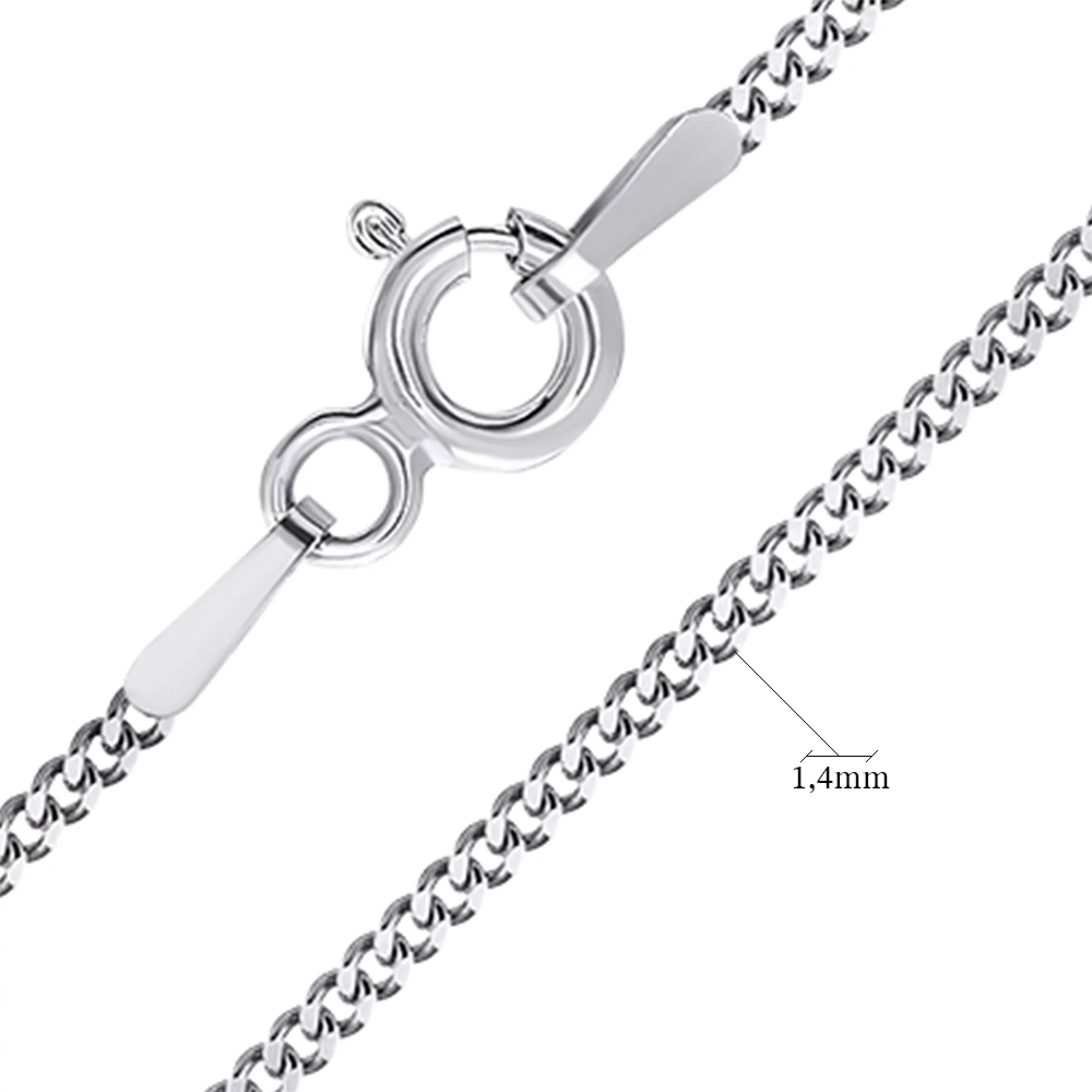 Ланцюжок срібний плетіння панцир - 1487038 – зображення 2