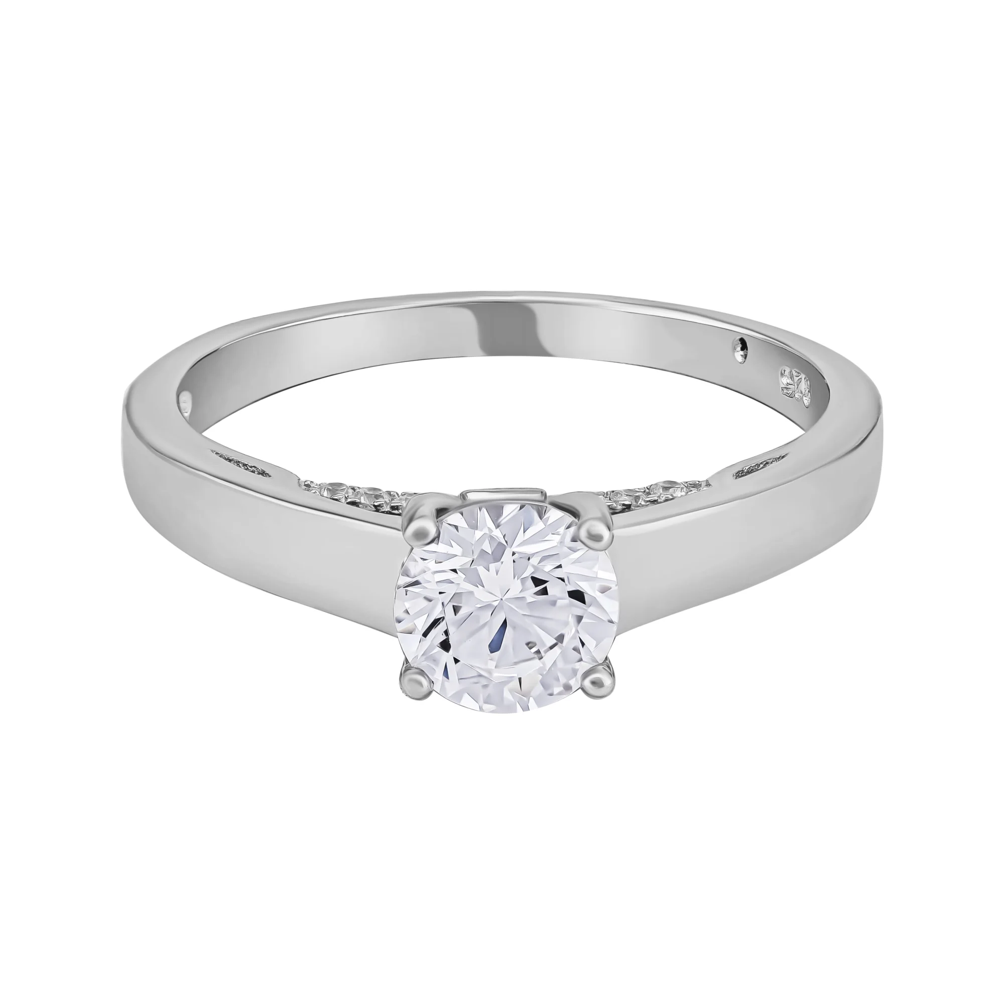 Серебряное кольцо с фианитами - 1968086 - 2