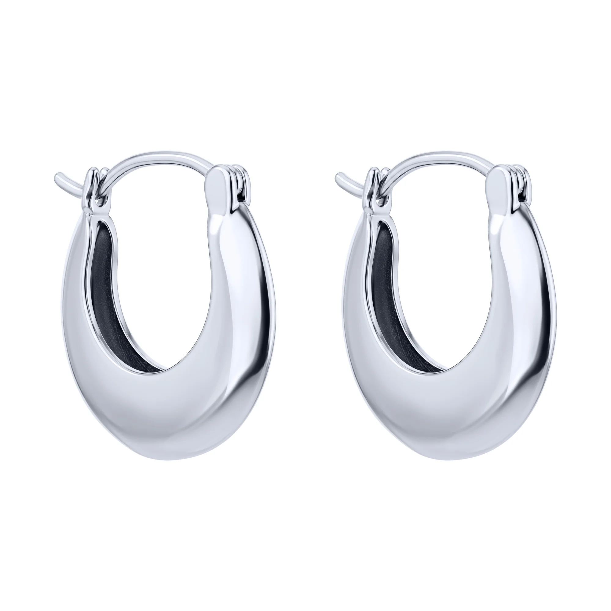 Серьги из серебра в стиле минимализм - 2170942 - 1