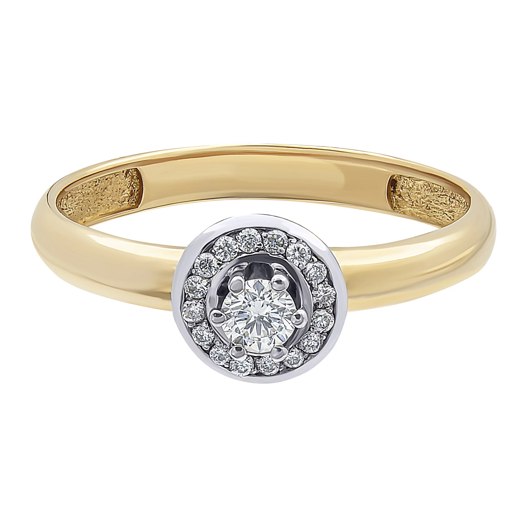 Кольцо из комбинированного золота с бриллиантами - 876567 – изображение 2