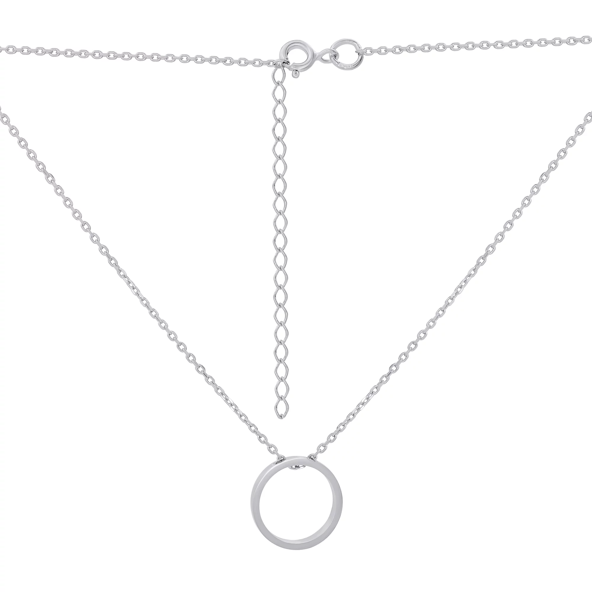 Цепочка серебряная с подвесами "Минимализм" в плетении якорь - 965473 – изображение 1