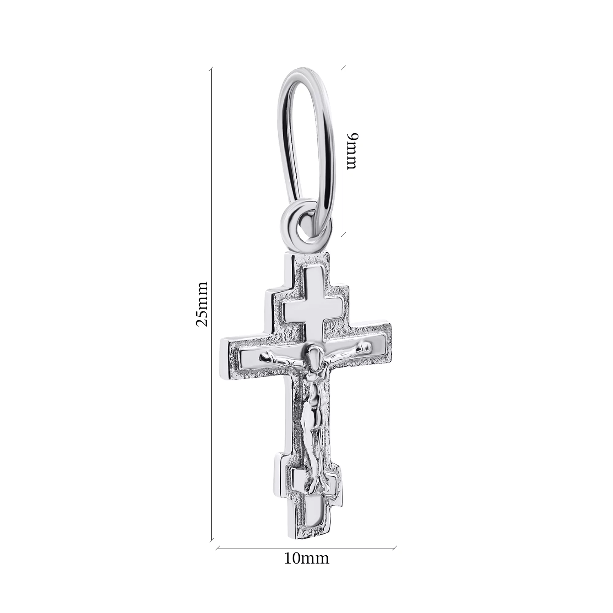 Восьмиконечный серебряный крестик - 1521096 – изображение 3