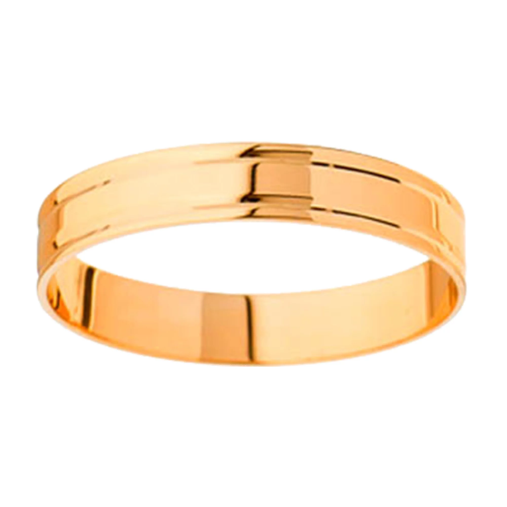 Обручальное кольцо из красного золота американка - 970427 – изображение 2