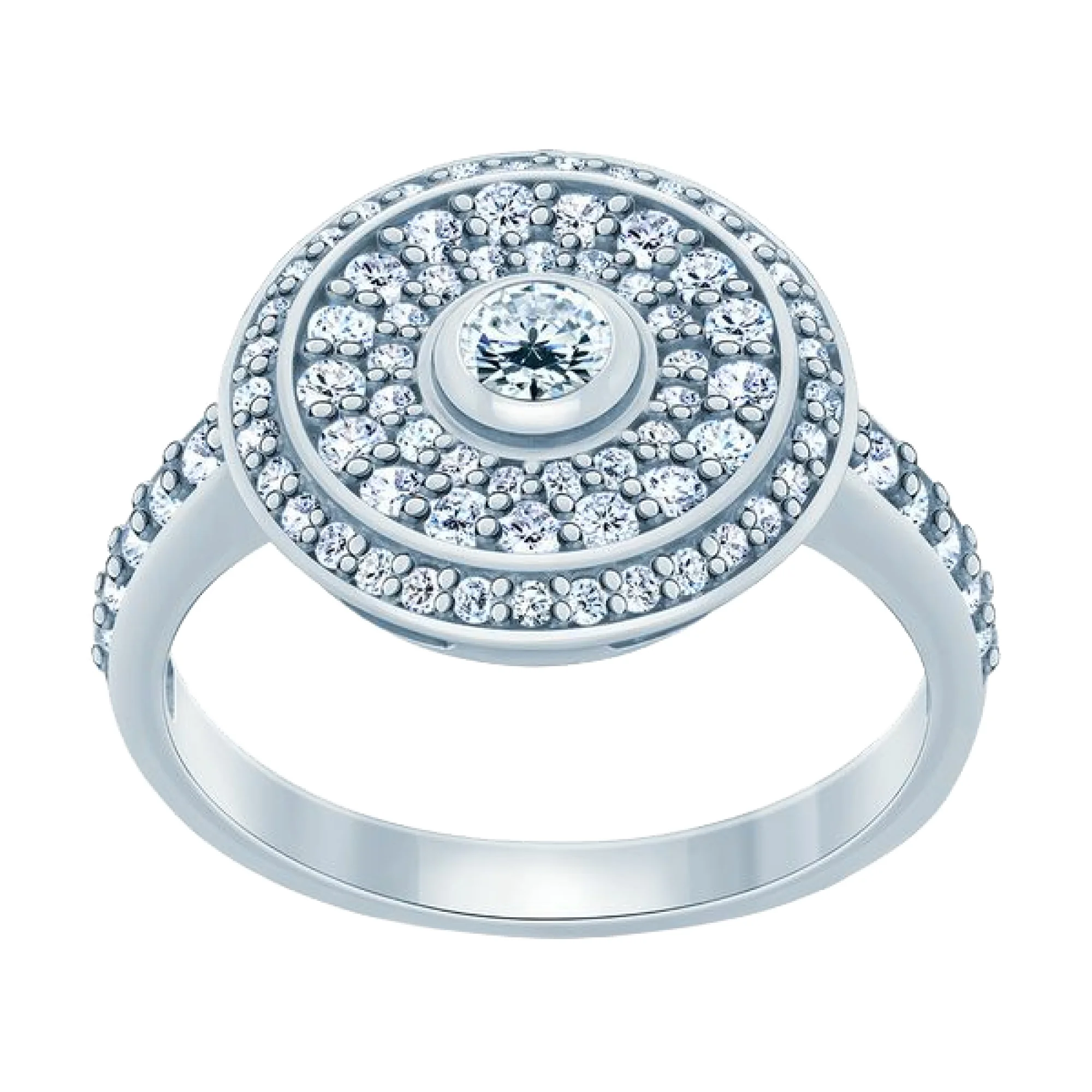 Серебряное кольцо с цирконием - 474140 - 1