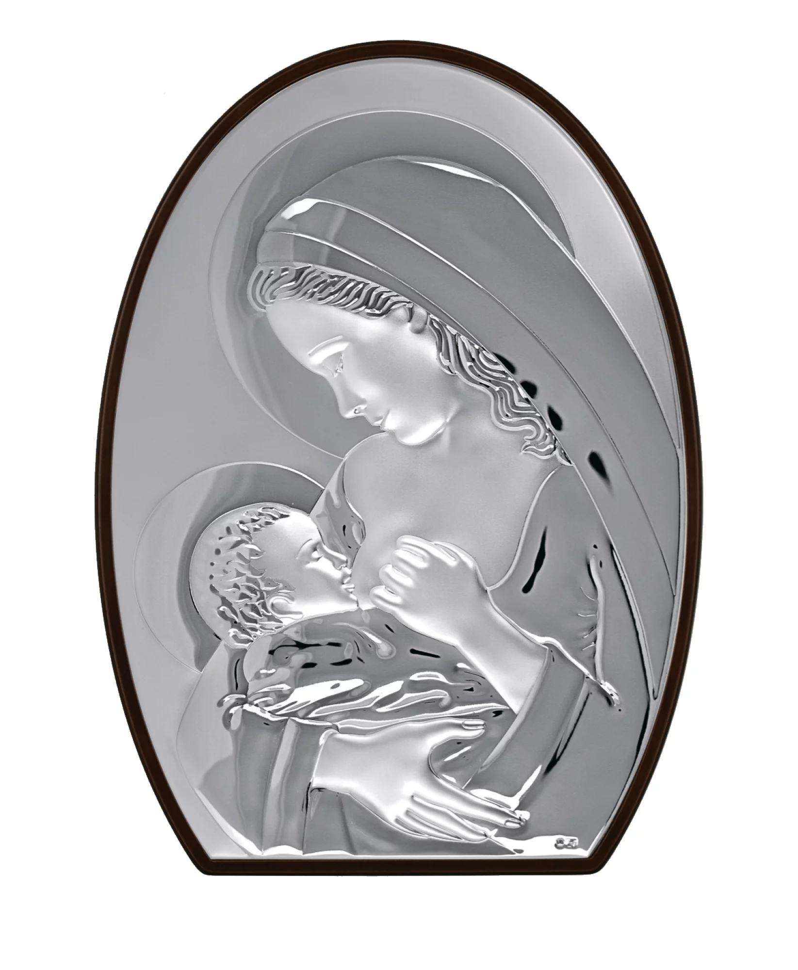 Икона "Богородица с младенцем" 15x21 мм - 855492 – изображение 1