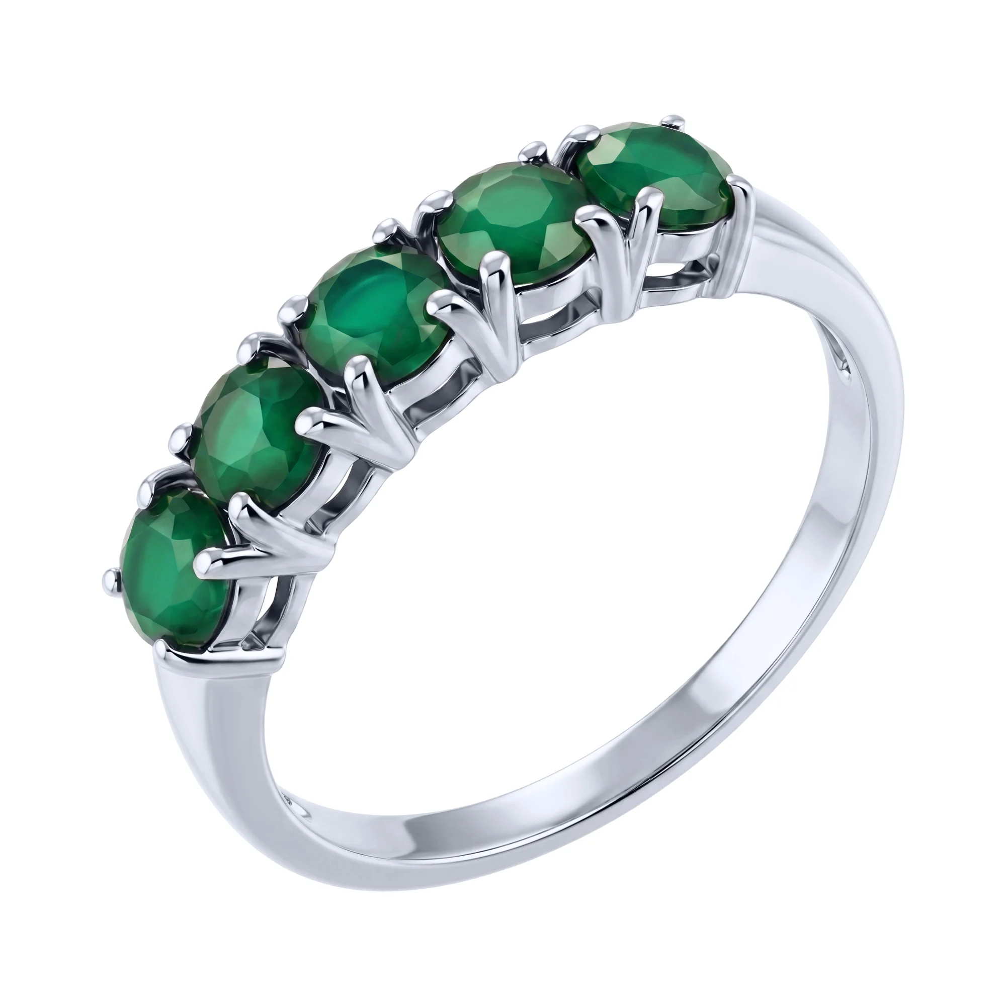 Кольцо из серебра с дорожкой из агата - 2287915 - 2