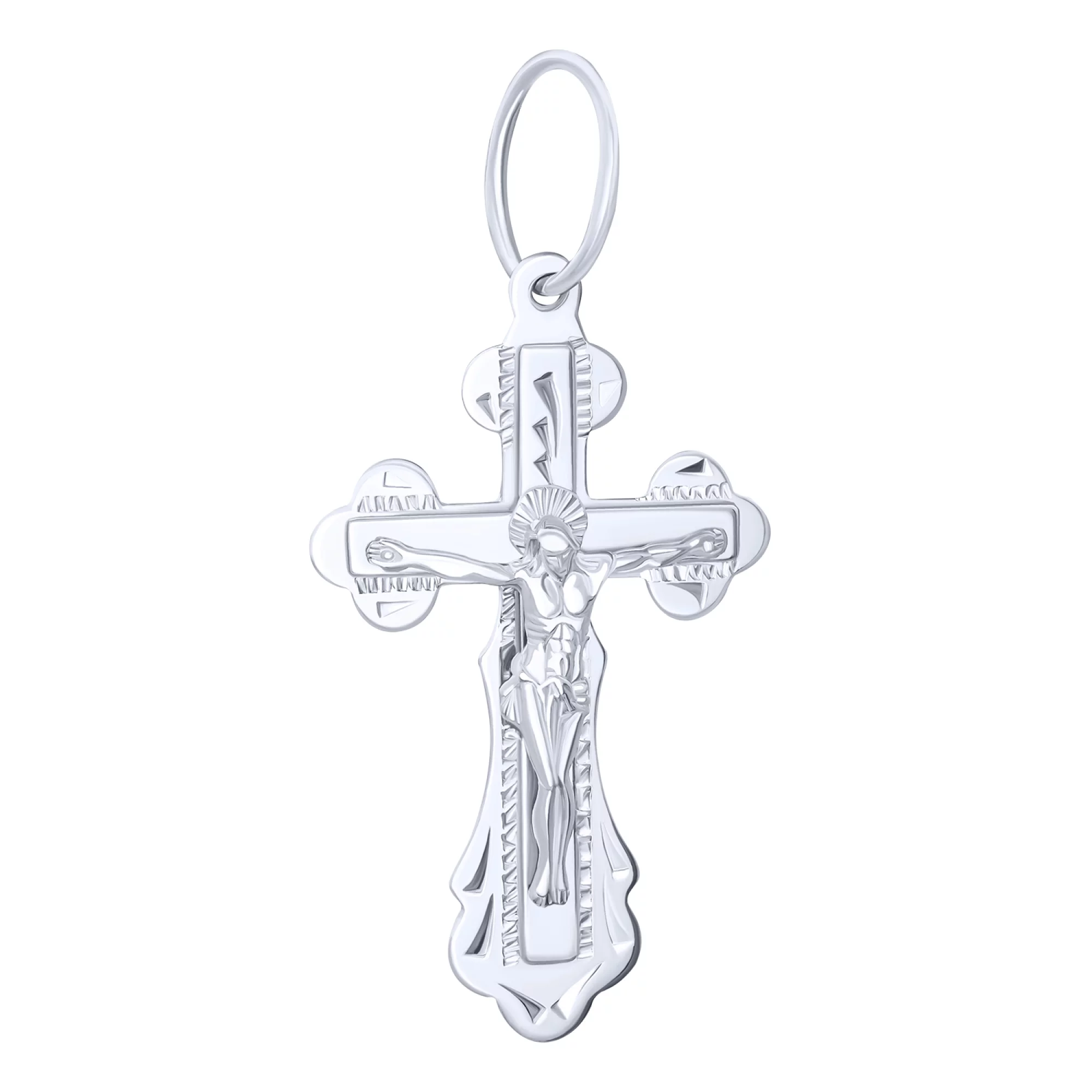 Православный серебряный крестик  - 1679825 – изображение 1