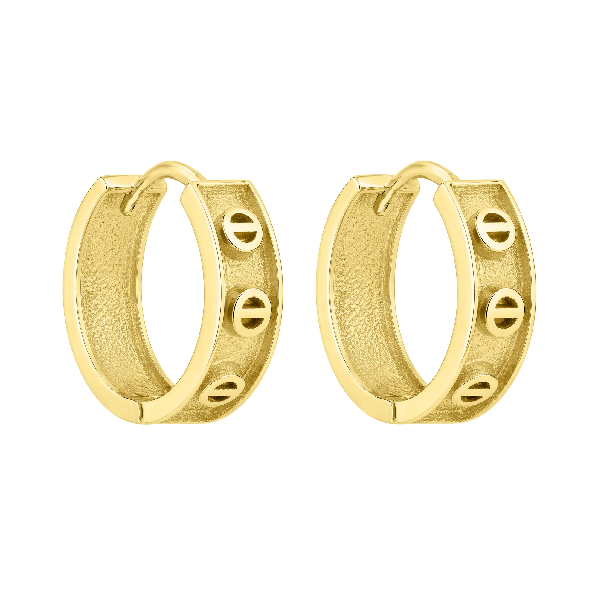 Серьги-кольца из желтого золота  - 2258030 - 1