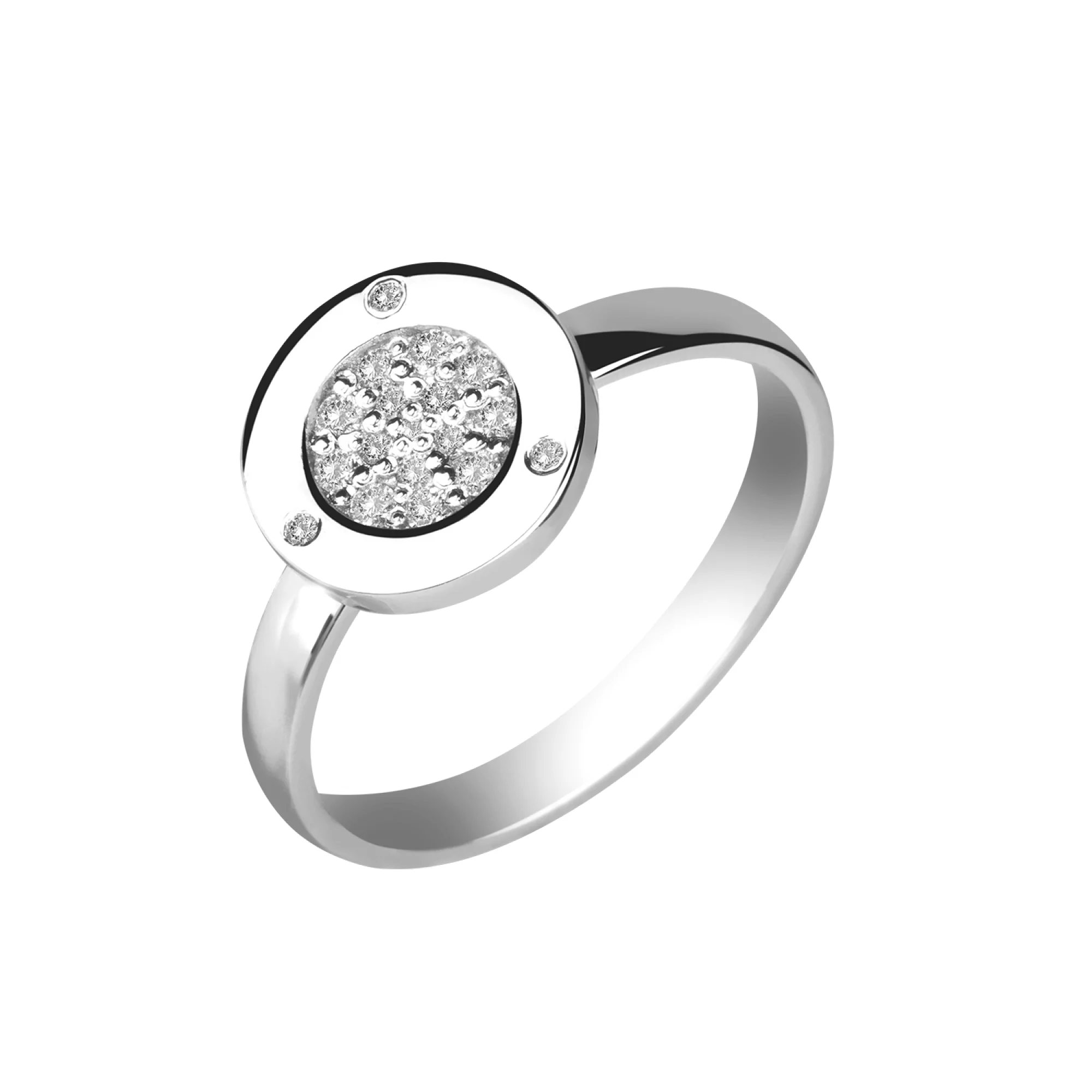 Золотое кольцо с бриллиантом - 521698 – изображение 1
