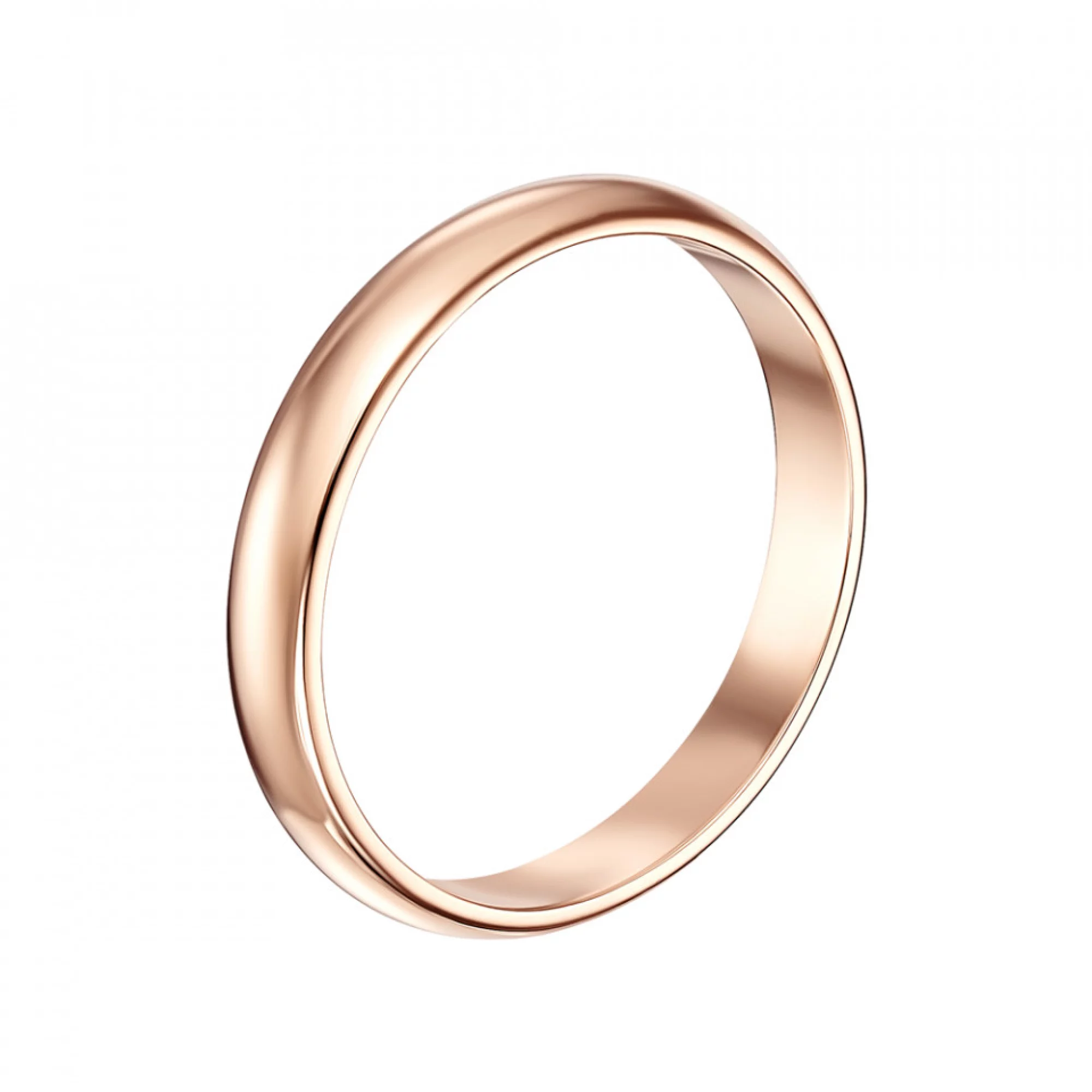Обручальное кольцо-европейка из красного золота  - 547149 – изображение 1