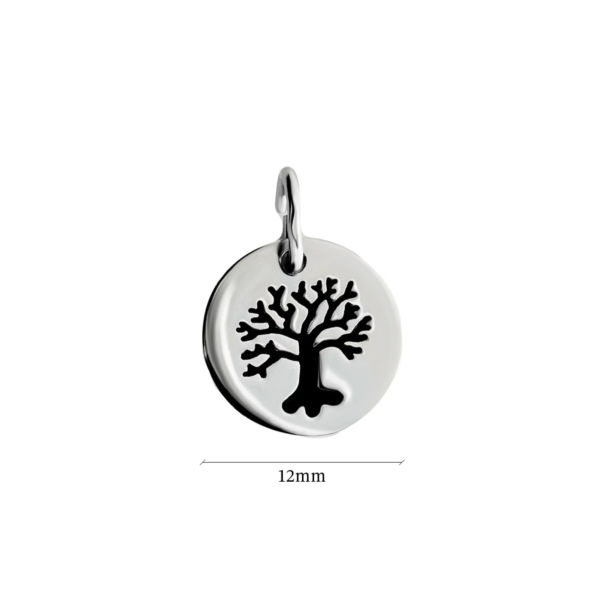 Подвеска серебряная "Дерево" с эмалью - 421584 – изображение 2
