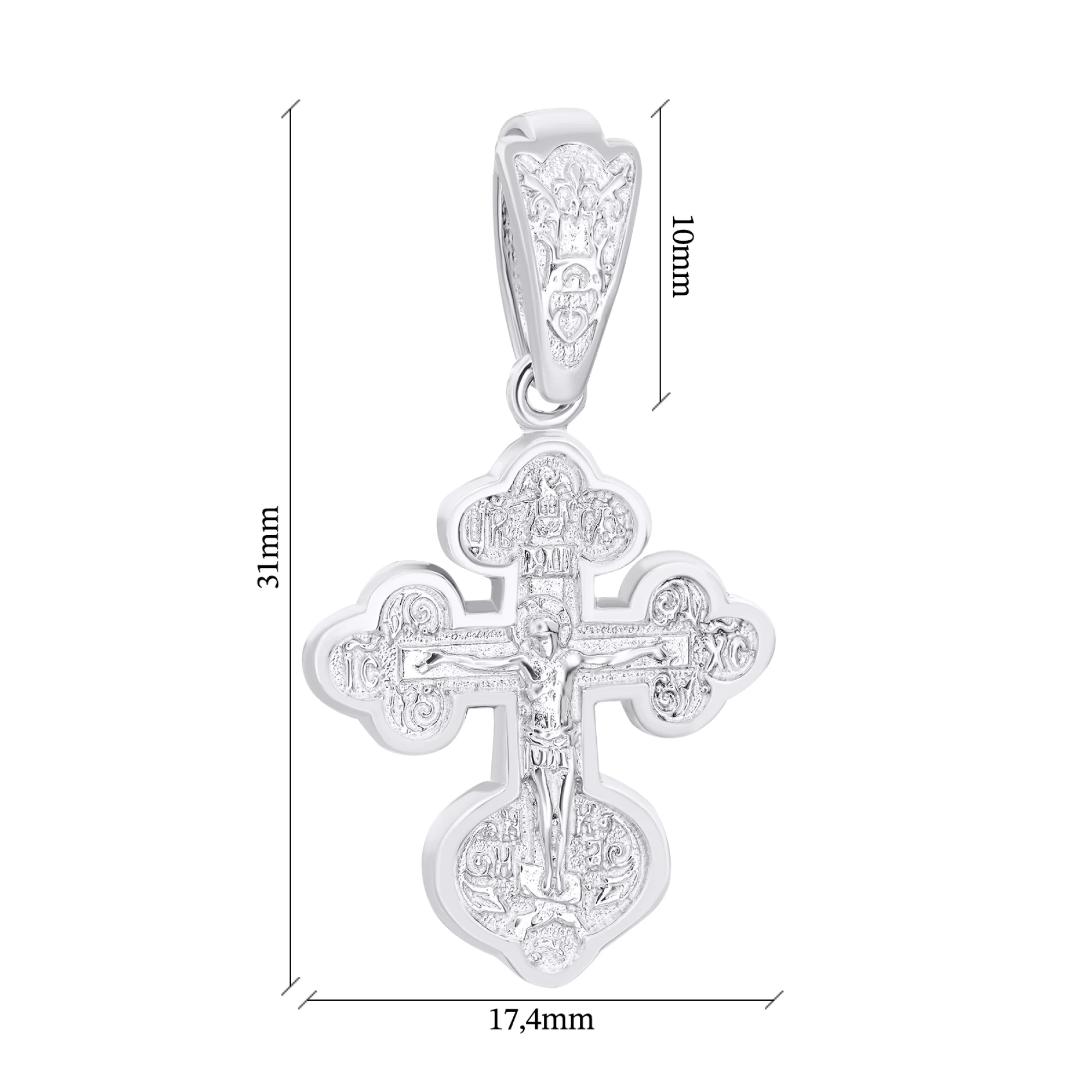 Срібний православний хрест - 1546658 – зображення 3