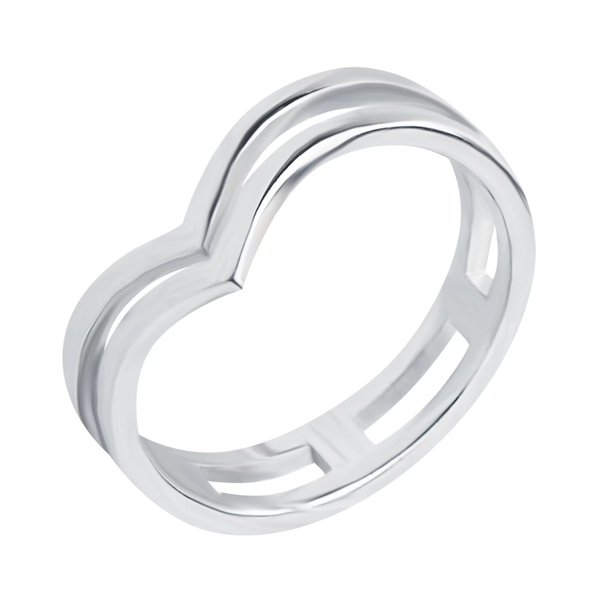 Кольцо серебряное Сердце - 950998 – изображение 1