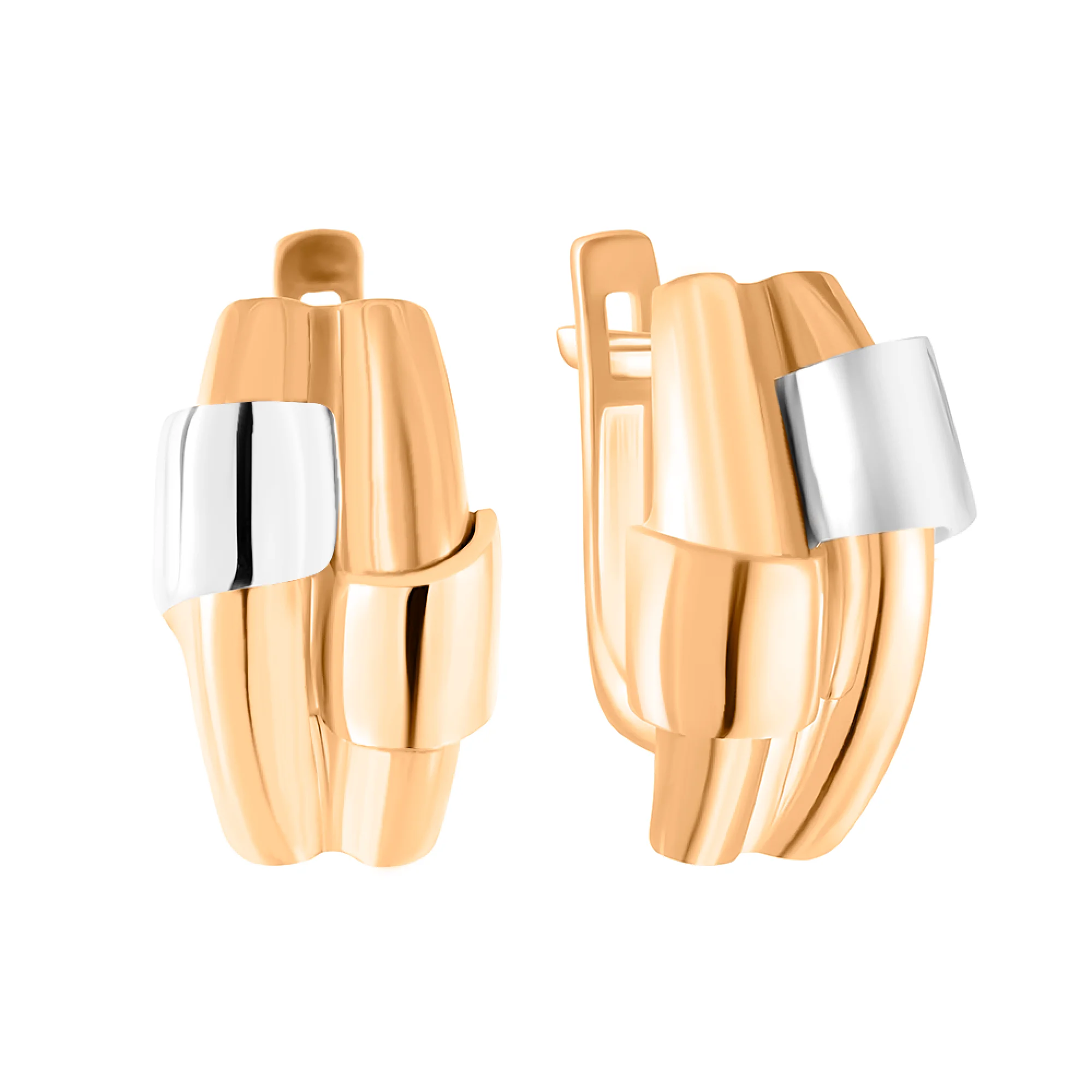 Сережки из комбинированного золота - 961845 - 1